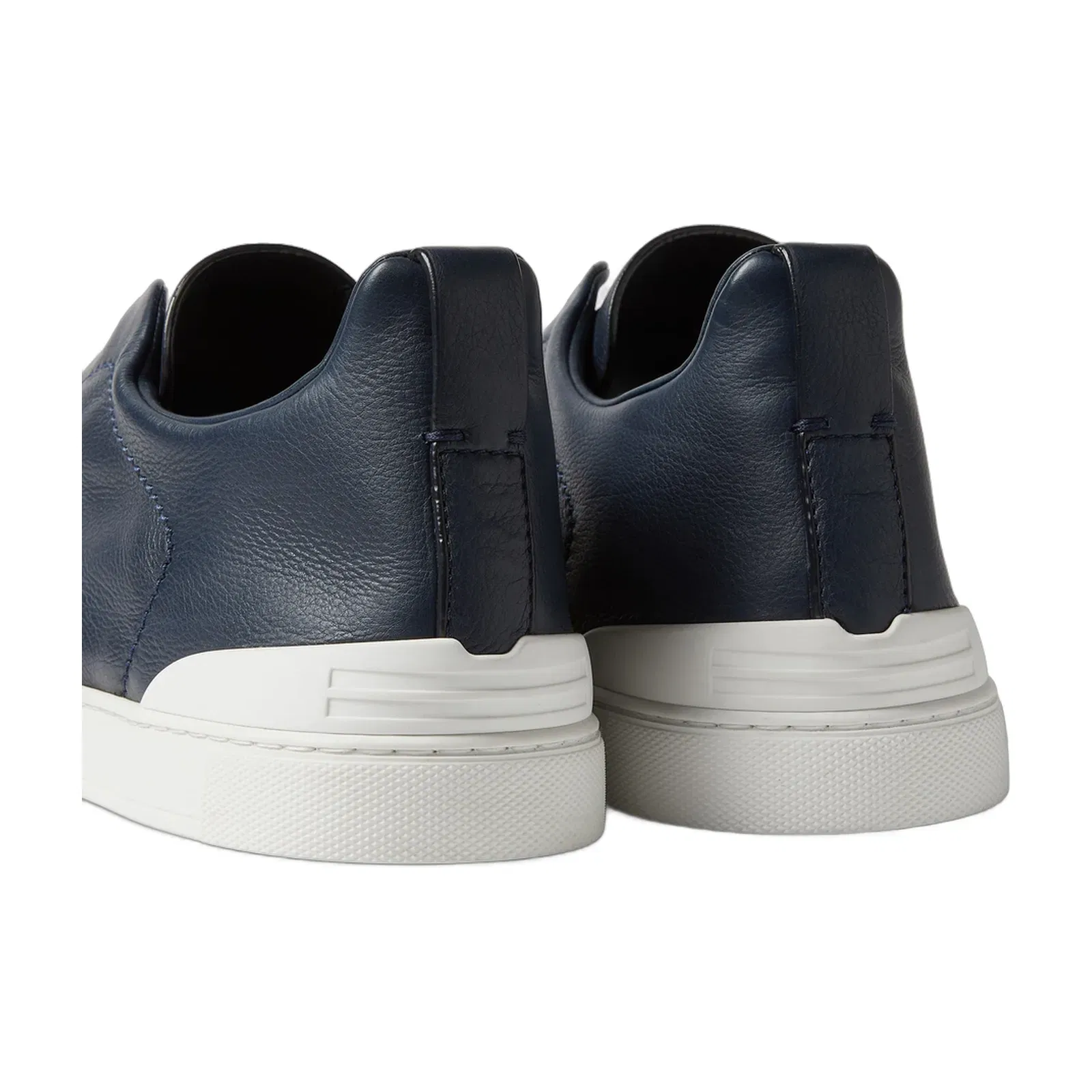 Zegna Blue Triple Stitch Secondskin Sneakers
