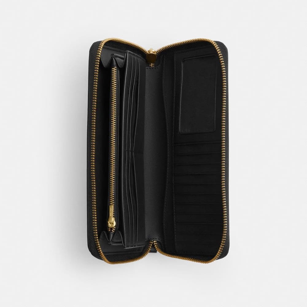 Coach Essential Continental Wallet Brass Black