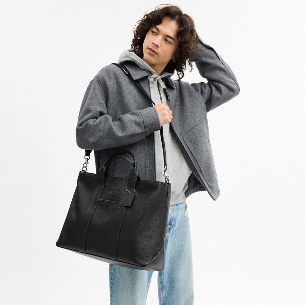 Coach Grayson Tote Bag Silver Black