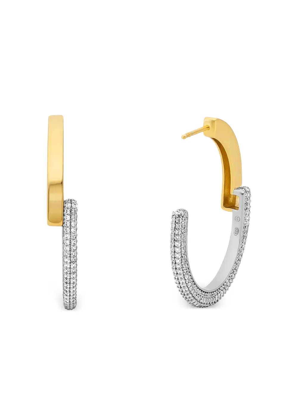 logo-engraved earrings