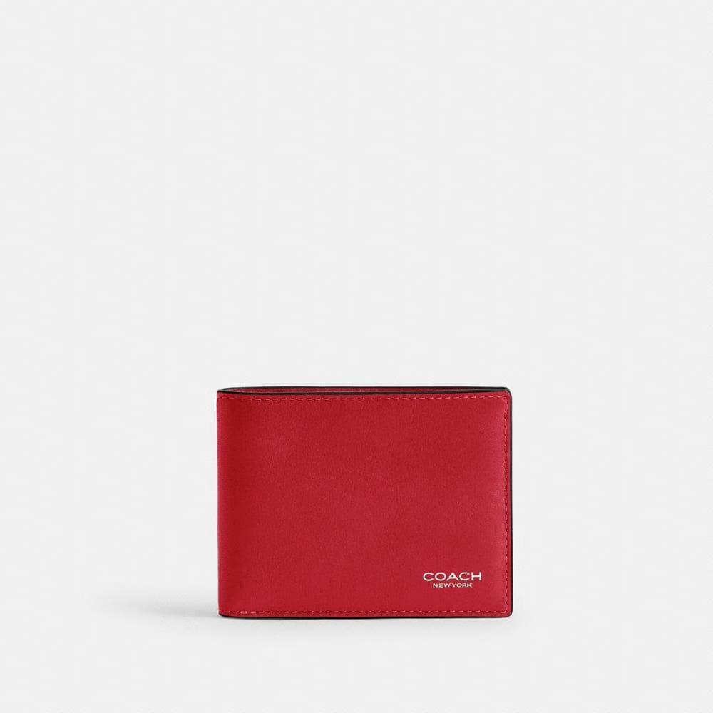 Coach Slim Billfold Wallet Scarlett