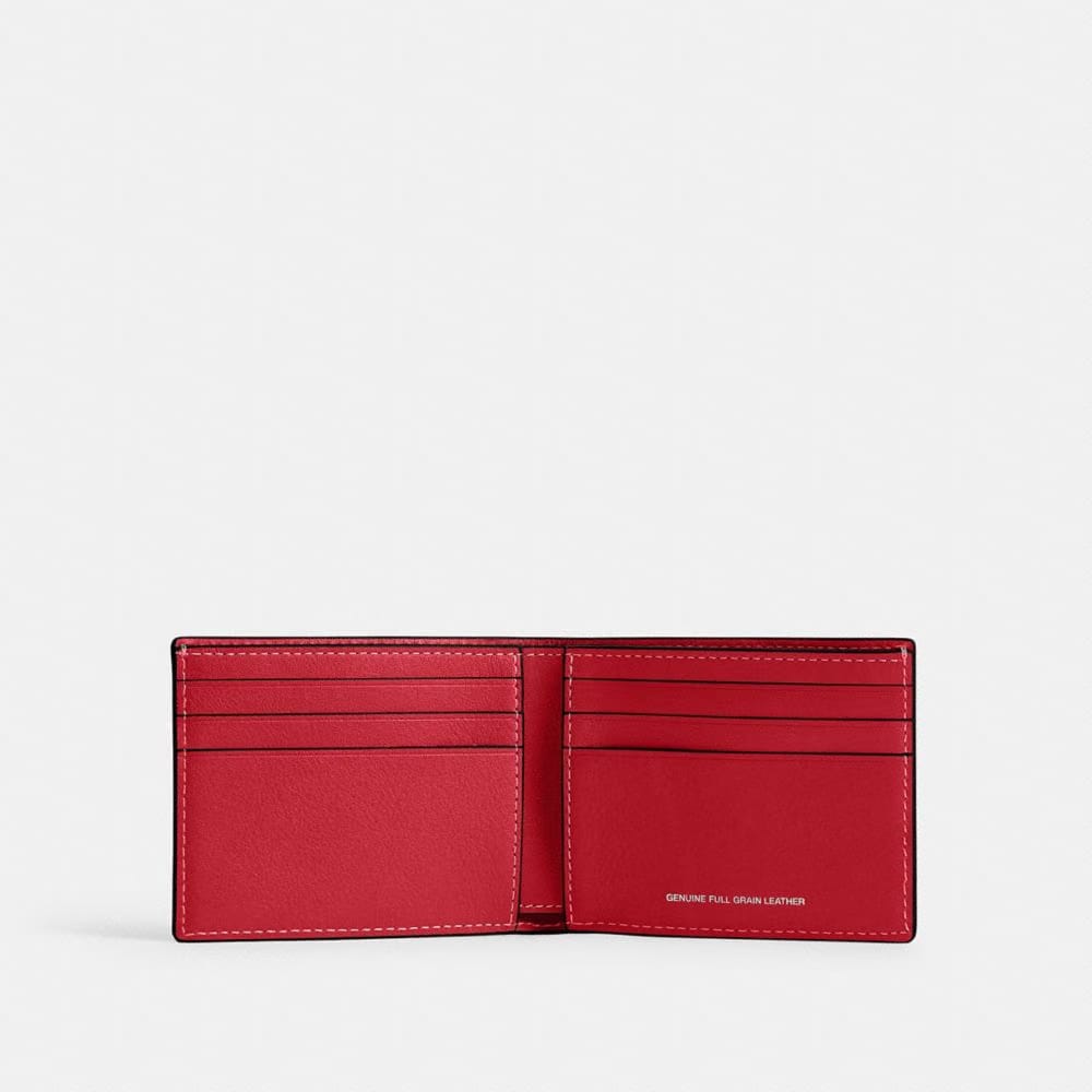 Coach Slim Billfold Wallet Scarlett
