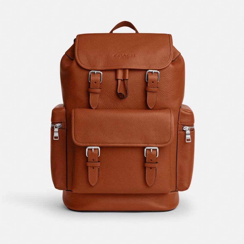 Coach Sprint Backpack Silver Amber Brown
