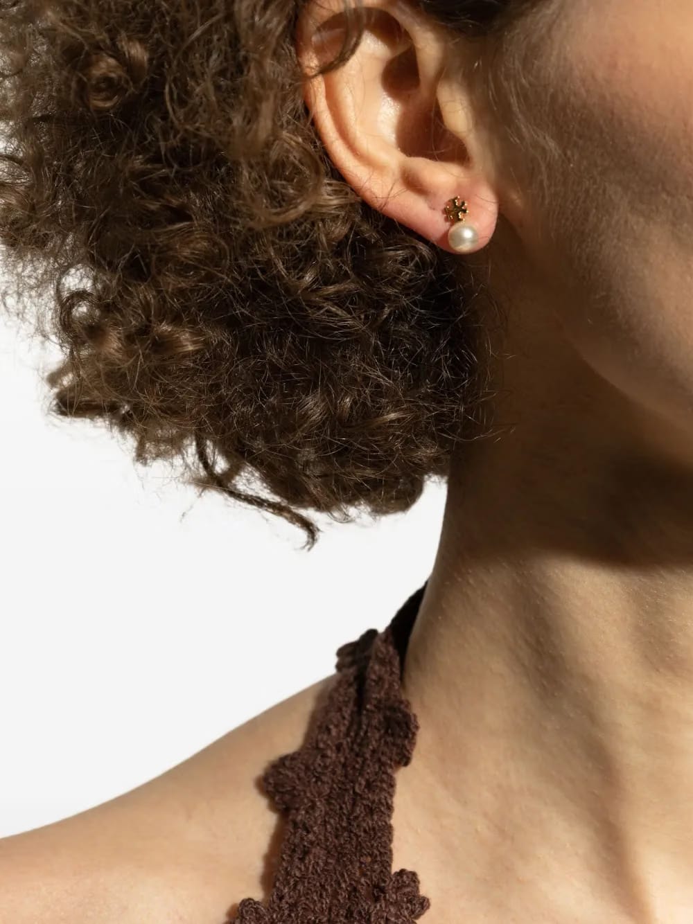 Pearl stud earrings