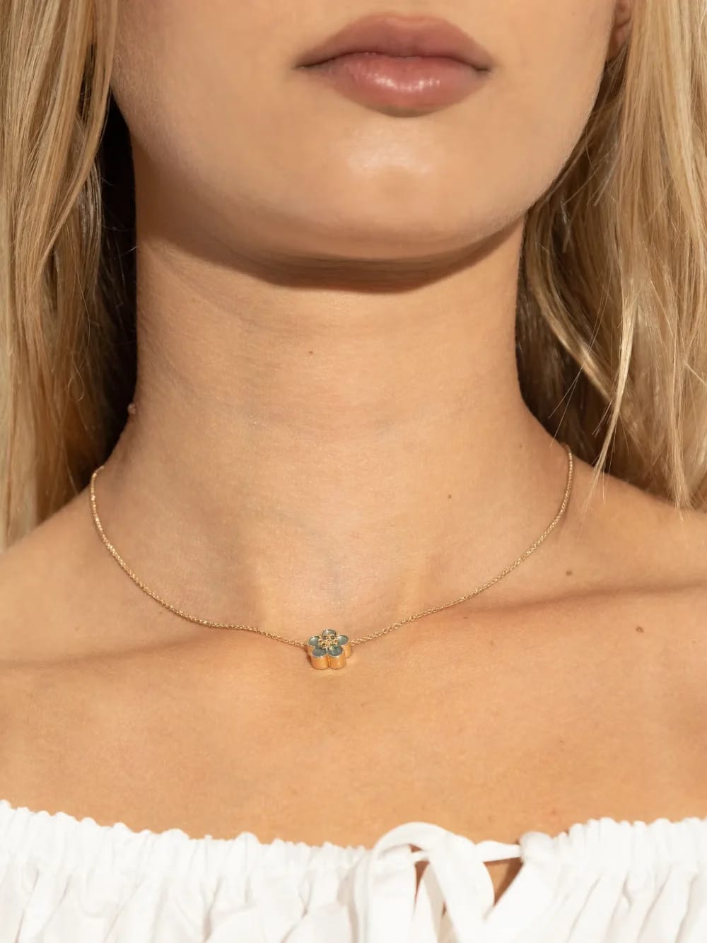 floral-embellished necklace