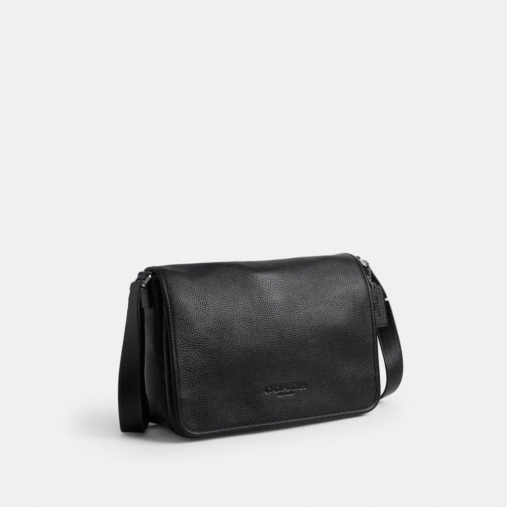 Coach Colby Messenger Bag 32 Silver Black