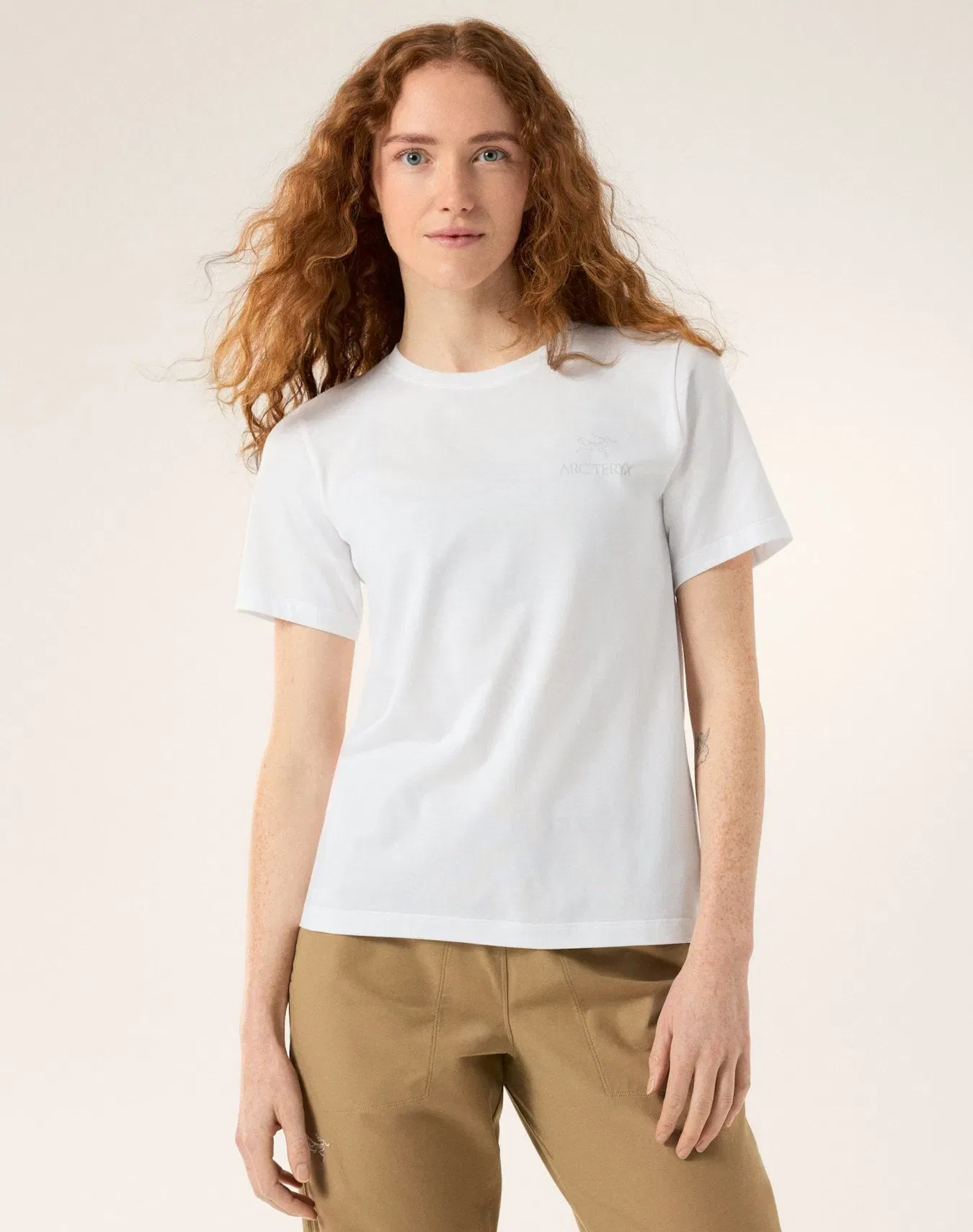 Arc'teryx Kragg SL Cotton Emblem Crew Shirt SS Women's White Light