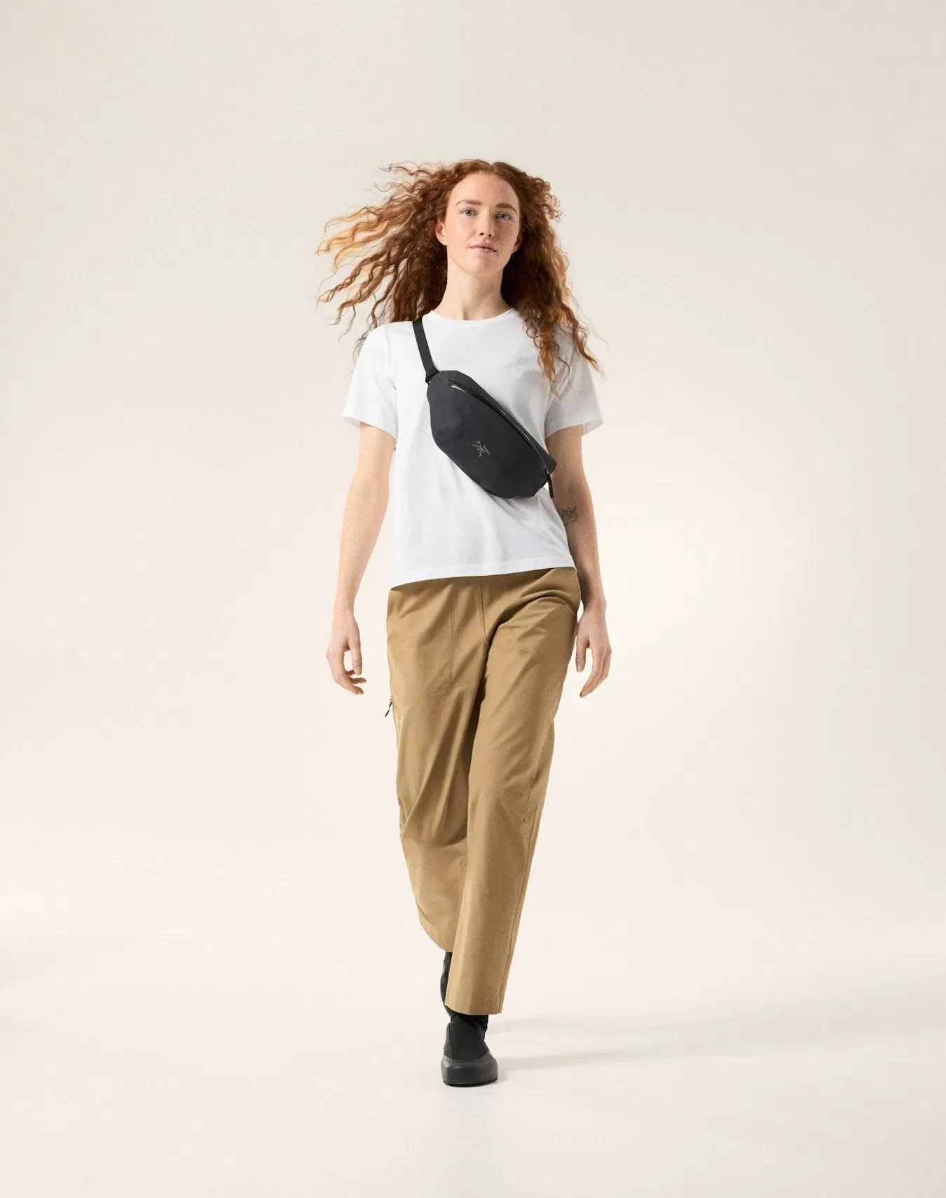 Arc'teryx Kragg SL Cotton Emblem Crew Shirt SS Women's White Light
