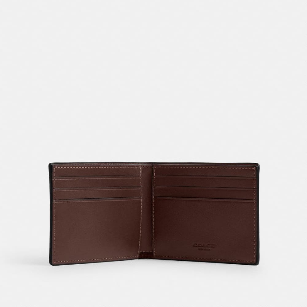 Coach Slim Billfold Wallet In Signature Canvas Maple