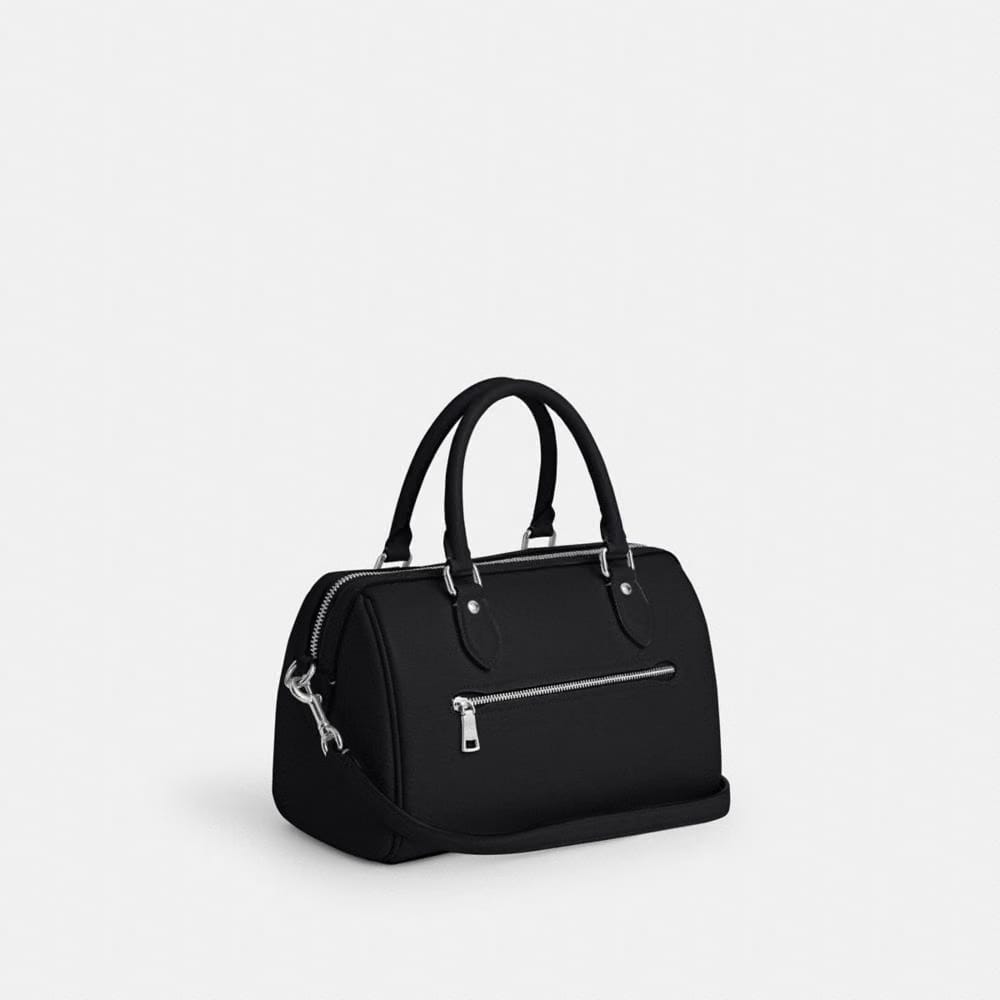 Coach Rowan Satchel Bag Silver Black