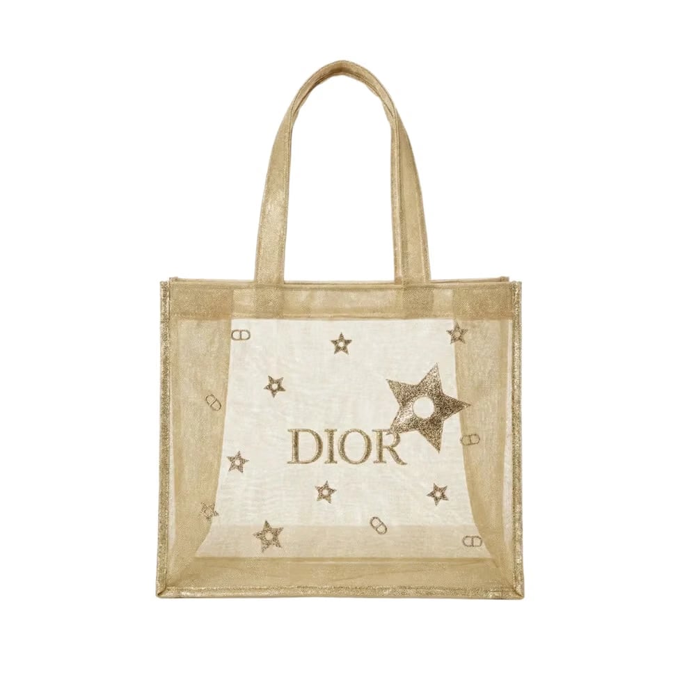 Dior Beauty Embroidered Star Tote Bag