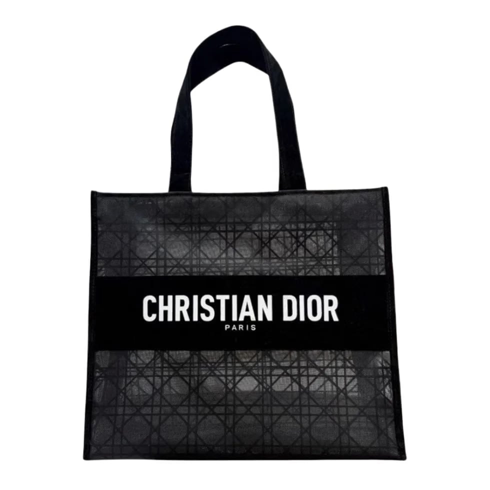 Dior Christian Dior Mesh Tote Bag - Black