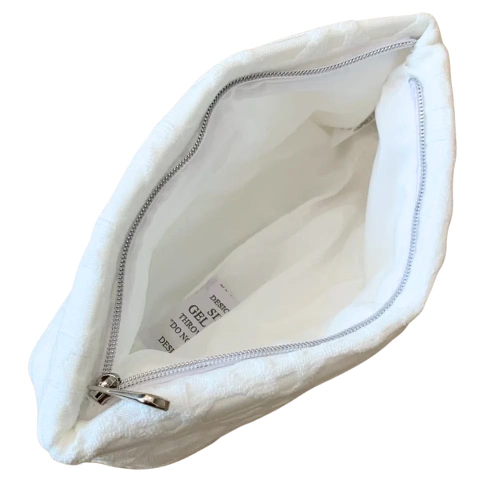 Dior Beauty White Cannage Cosmetic Pouch