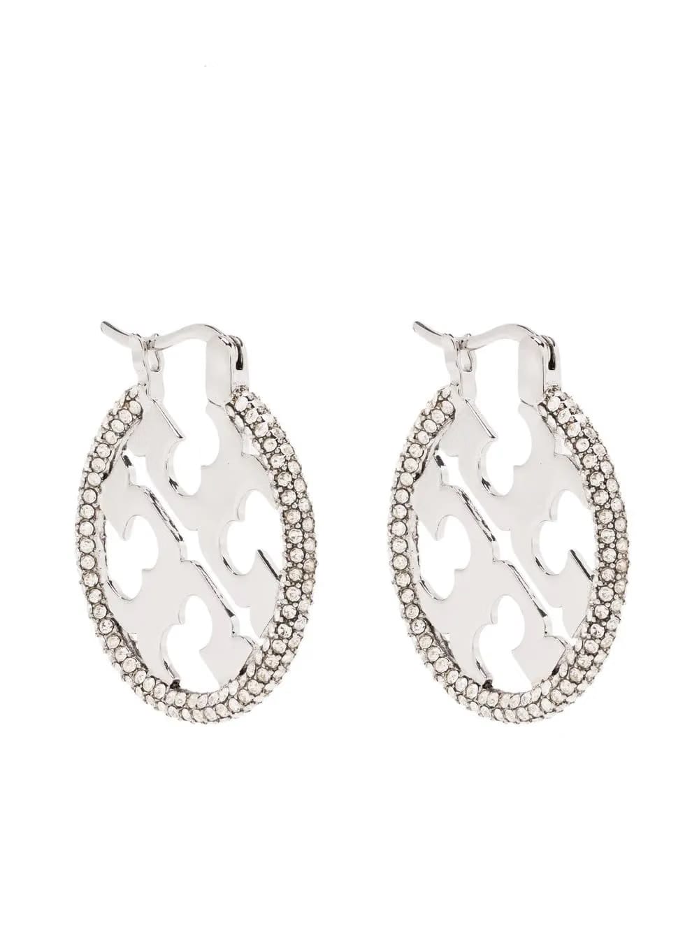 logo round earrings