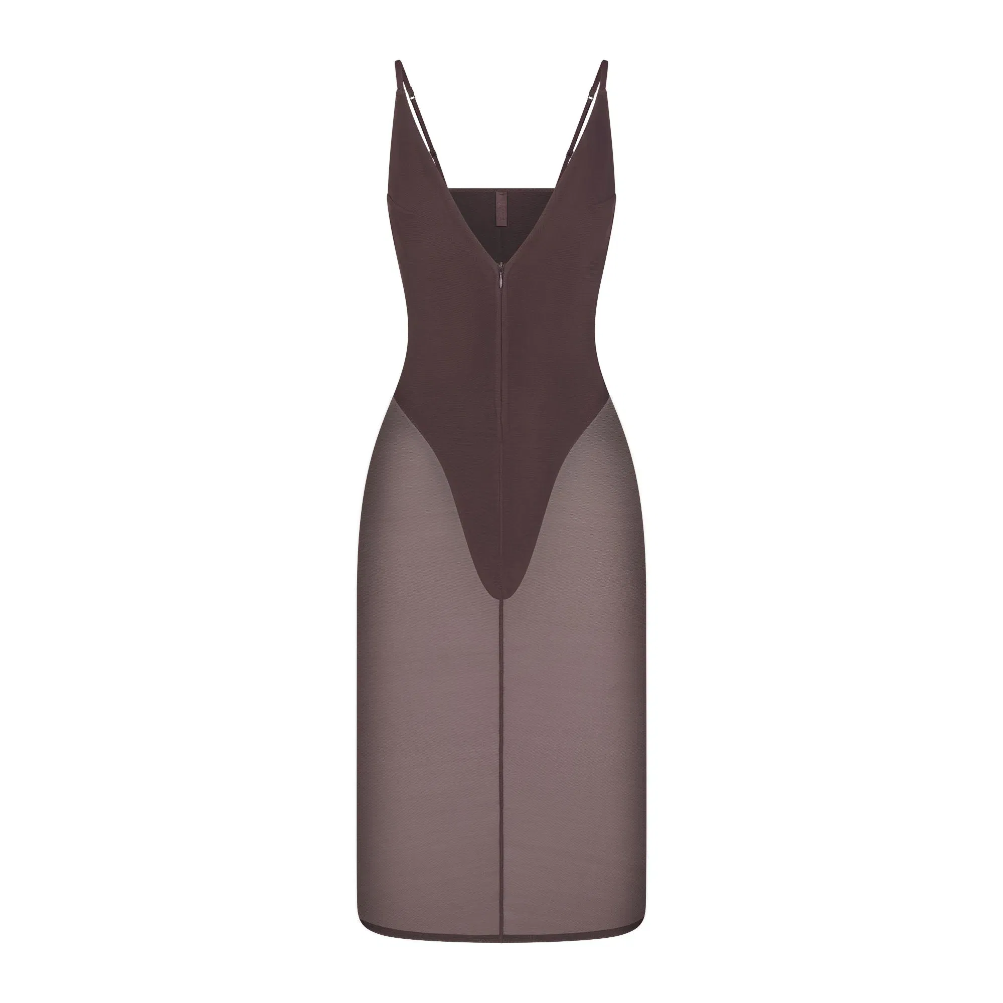 Skims Body Mesh Plunge Midi Dress