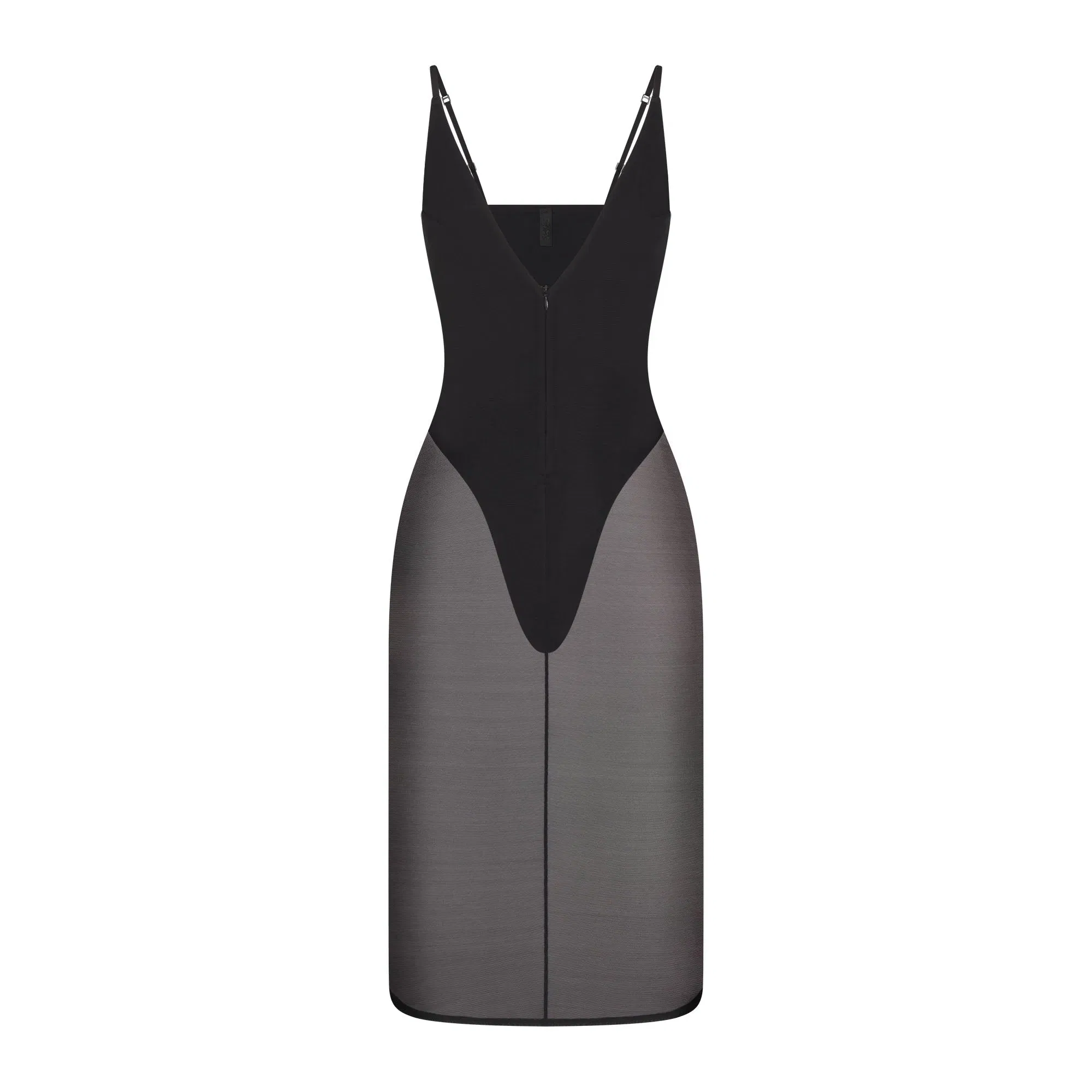 Skims Body Mesh Plunge Midi Dress