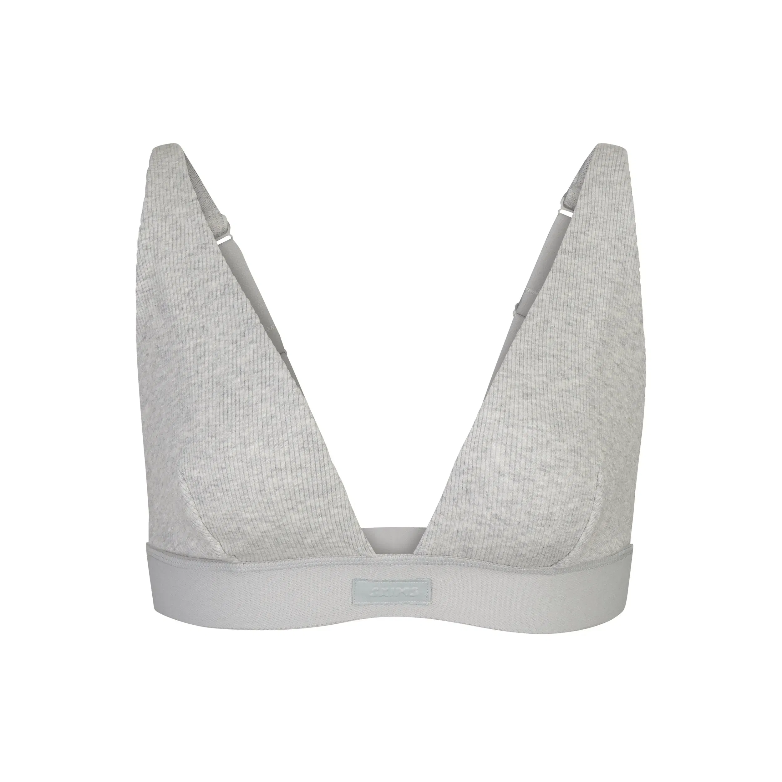 Cotton Rib Plunge Bralette
