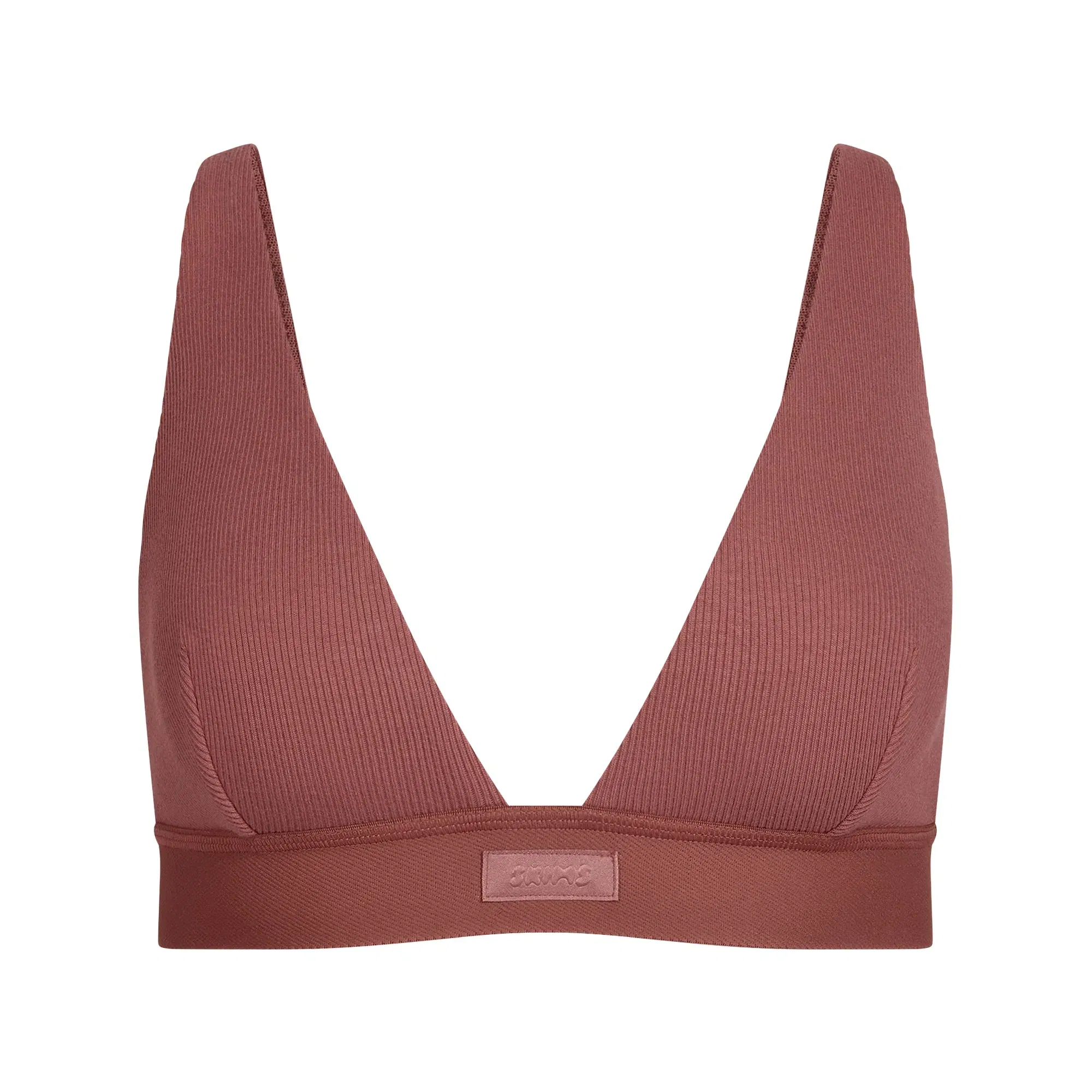 Cotton Rib Plunge Bralette