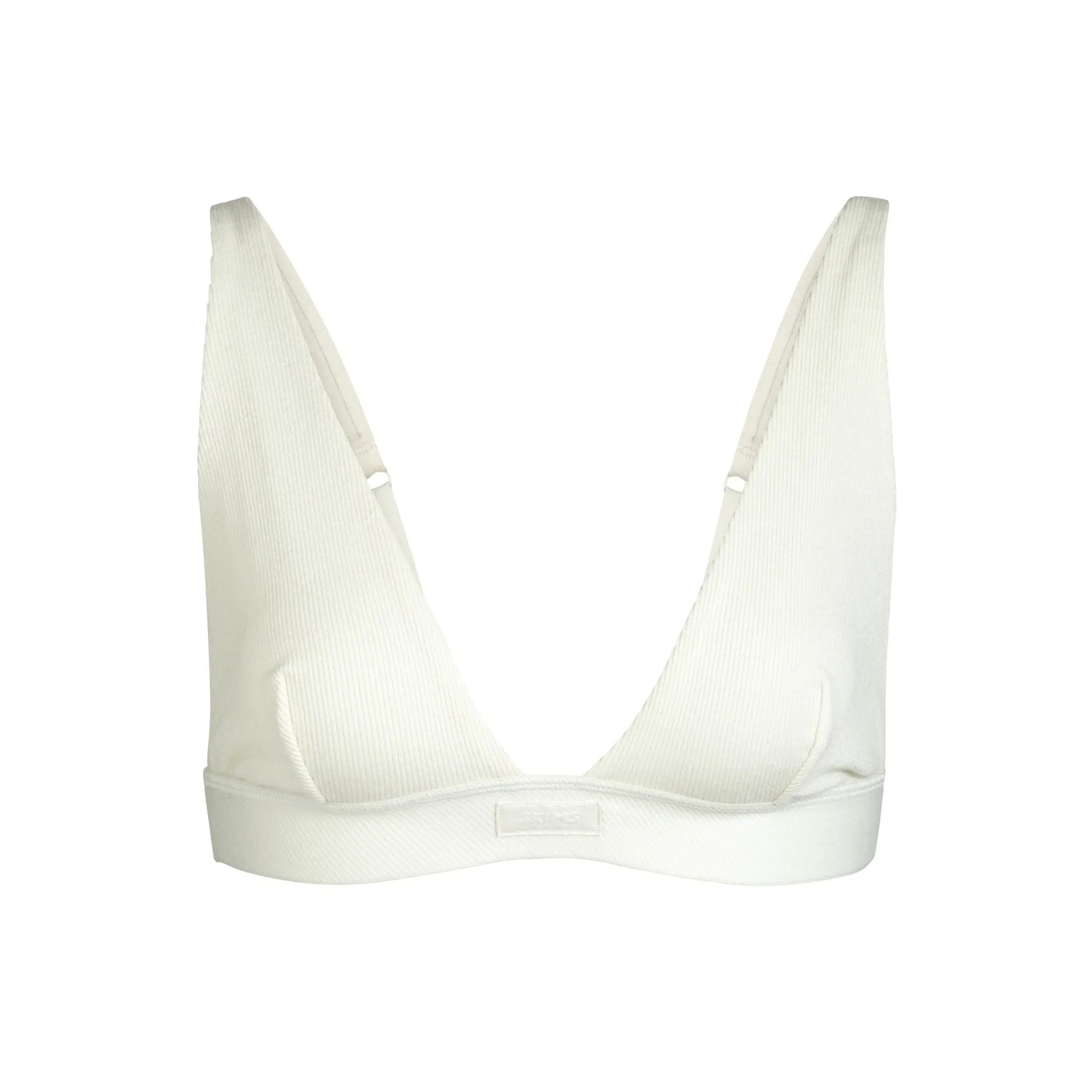 Cotton Rib Plunge Bralette