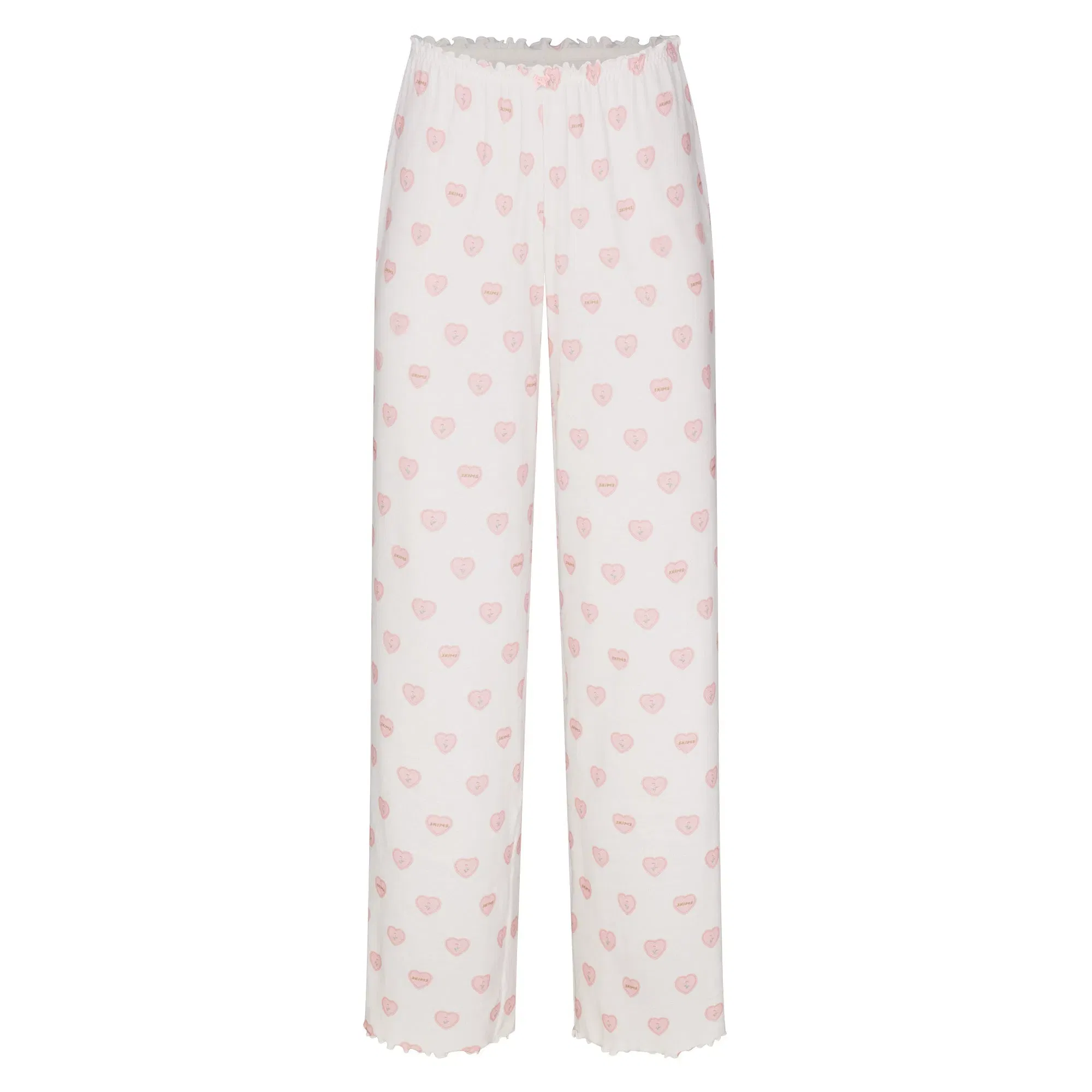 Logo Pointelle Straight Leg Pant