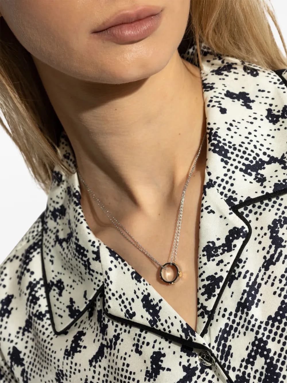 logo charm necklace