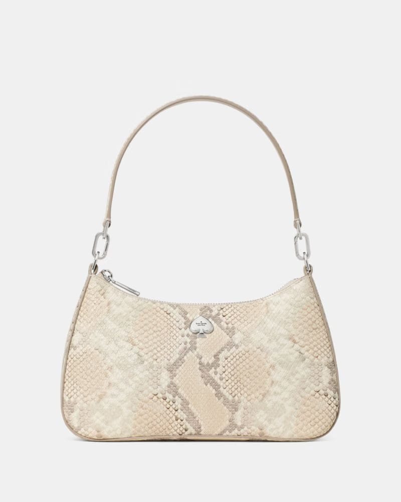 Kayla Snake Embossed Shoulder Bag