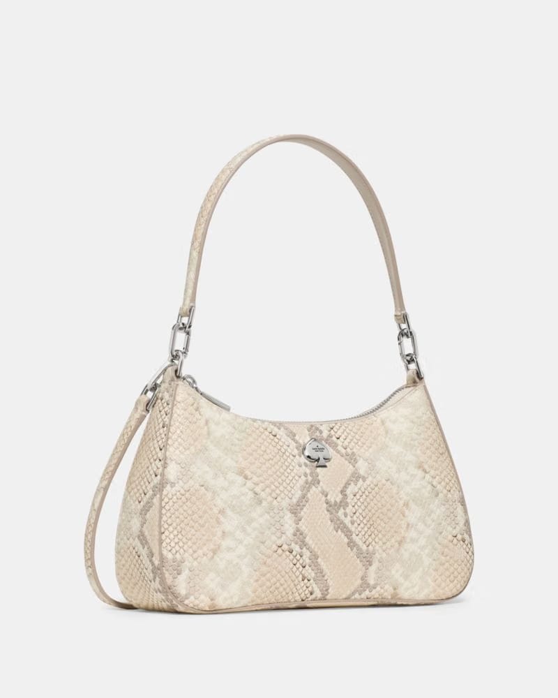Kayla Snake Embossed Shoulder Bag