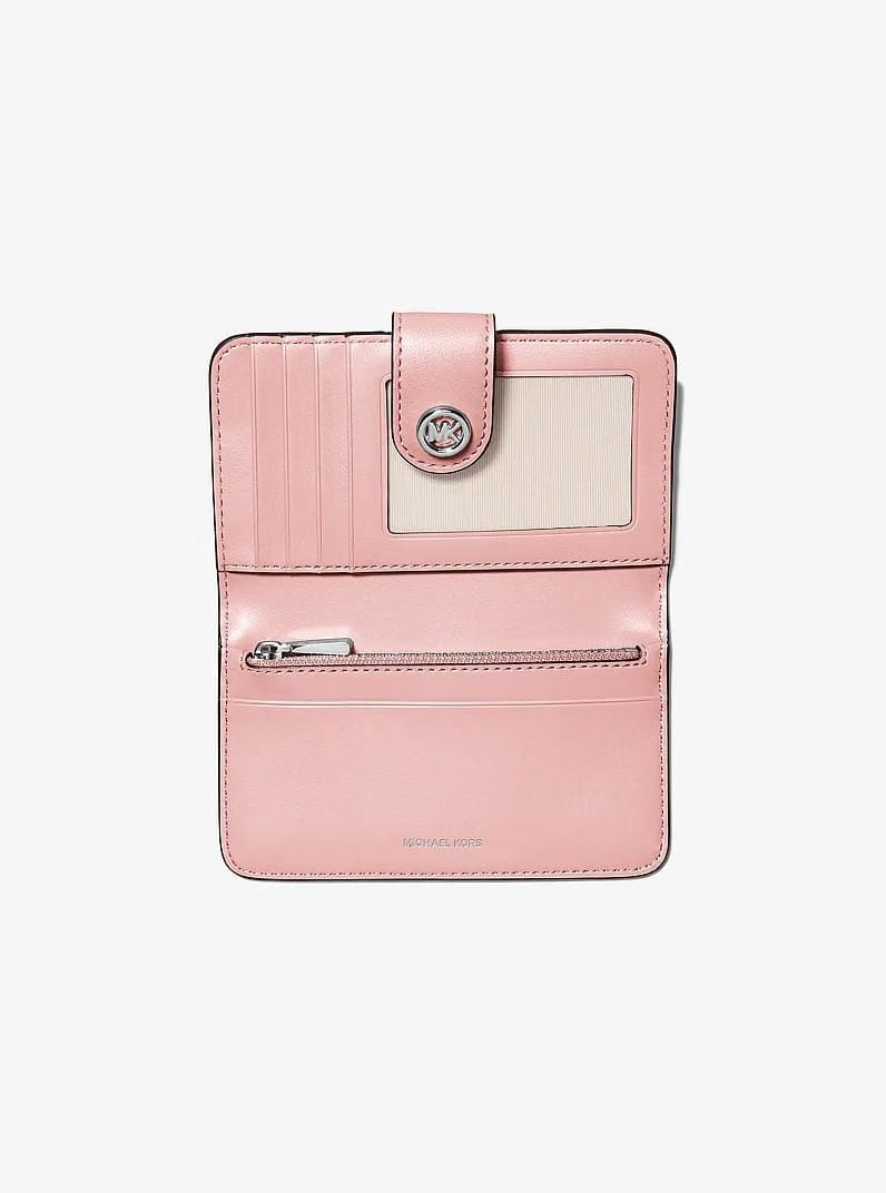 MK Pop Charm Medium Pebbled Leather Wallet
