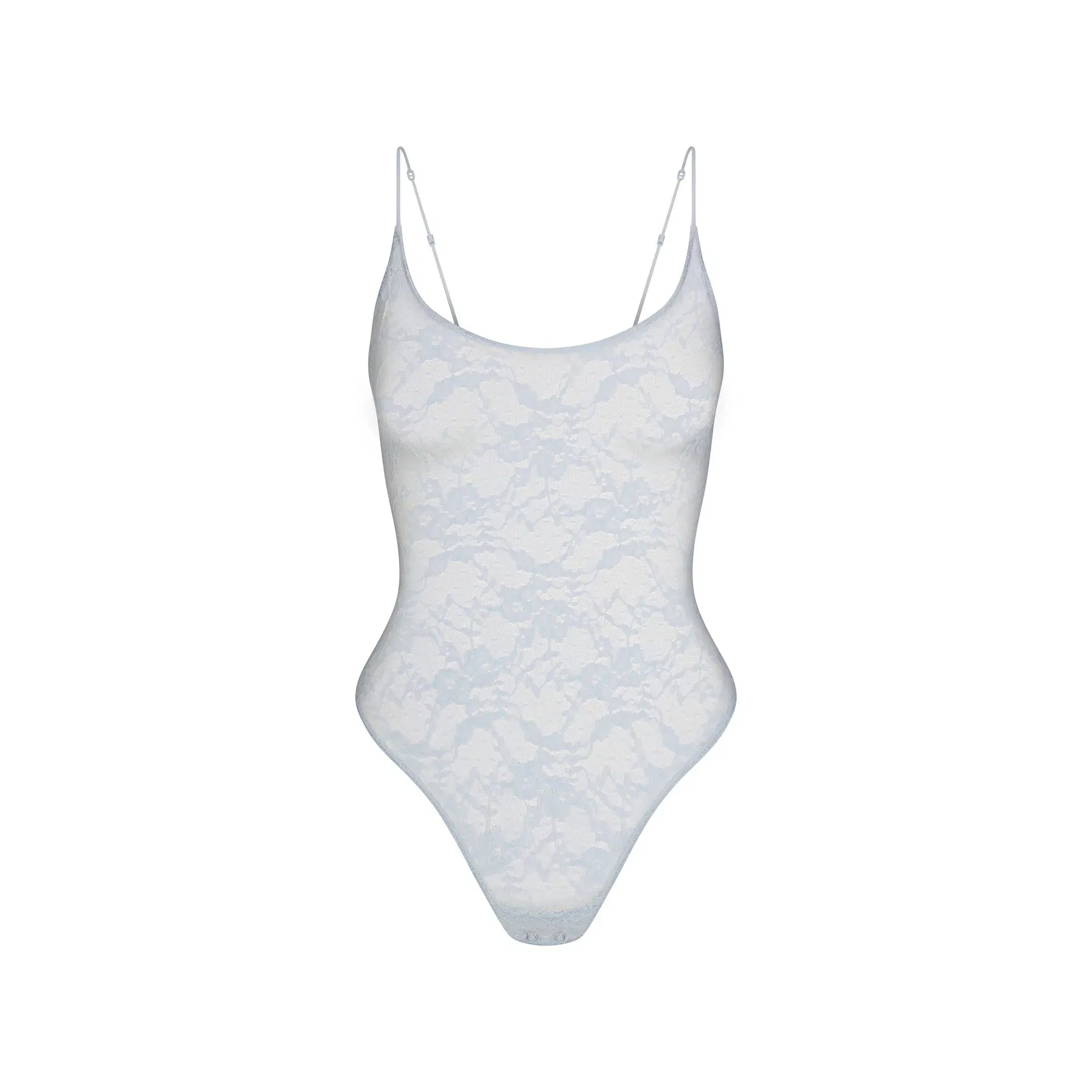 Stretch Lace Scoop Neck Bodysuit
