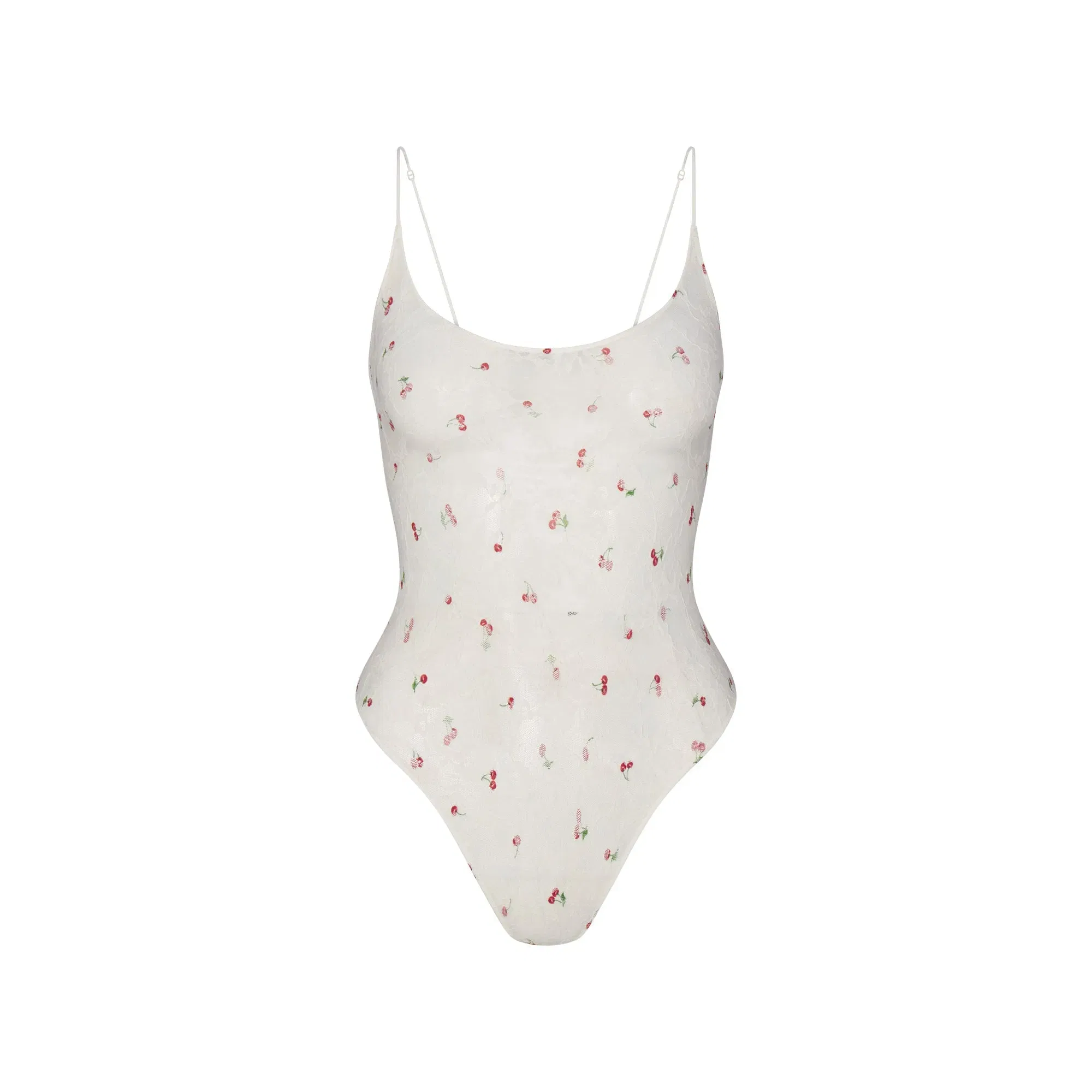 Stretch Lace Scoop Neck Bodysuit
