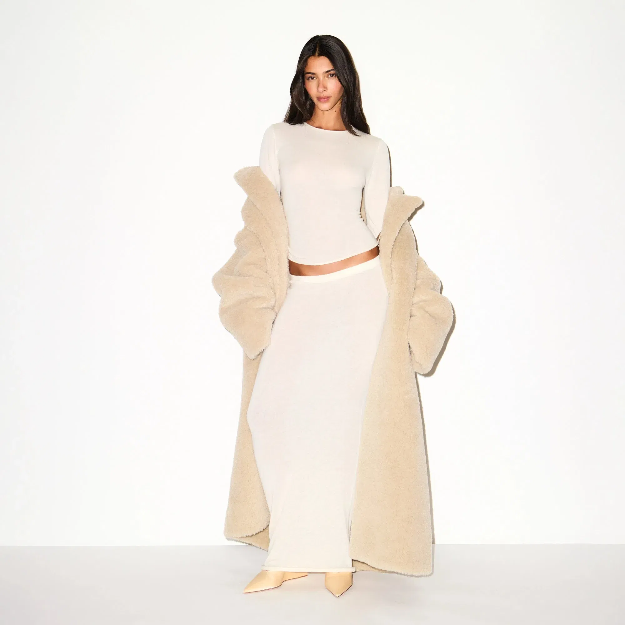 Faux Fur Oversized Long Coat