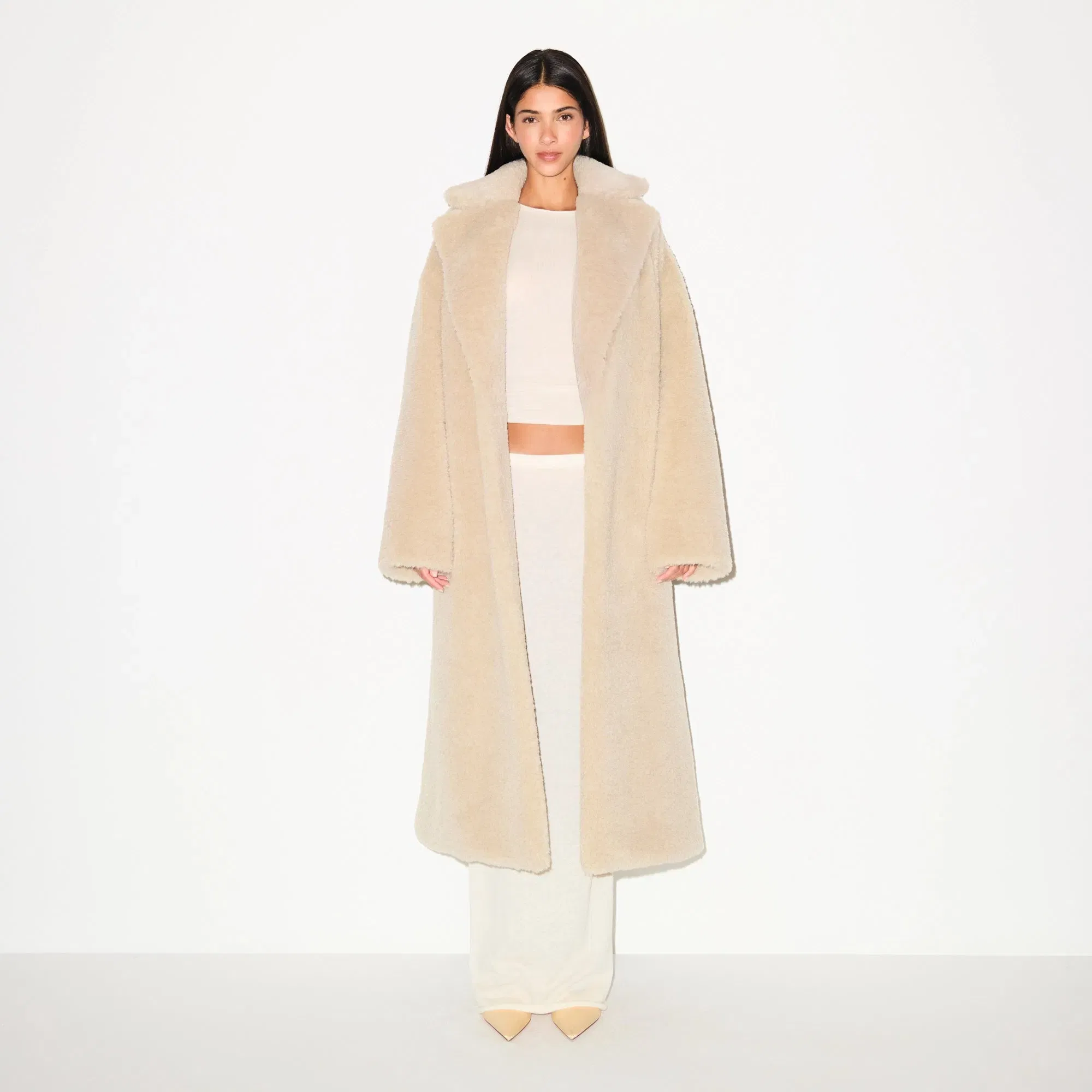 Faux Fur Oversized Long Coat