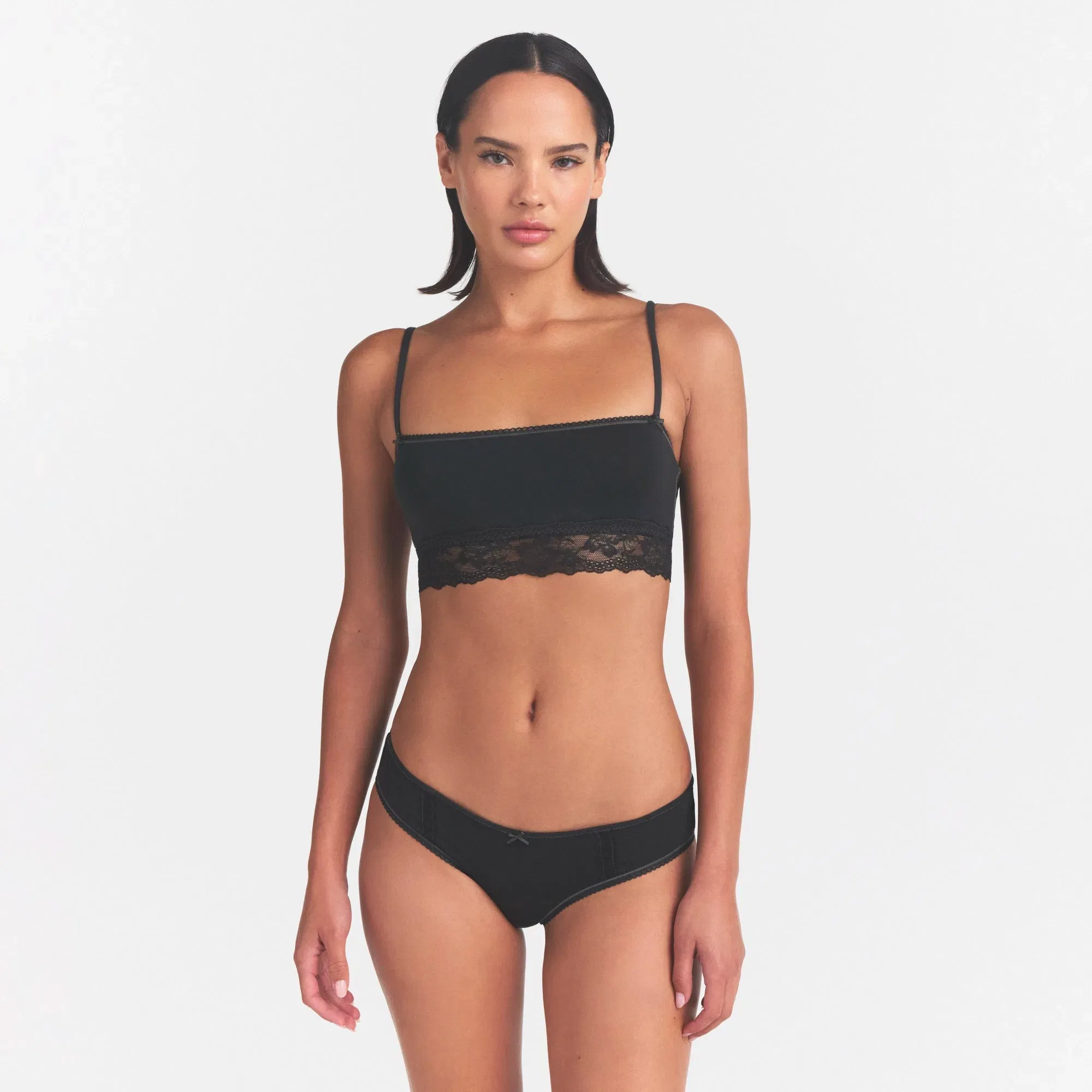 Lightweight Cotton Straight Neck Bralette