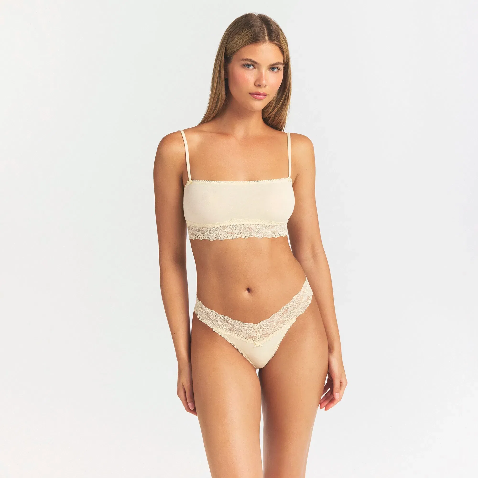 Lightweight Cotton Straight Neck Bralette