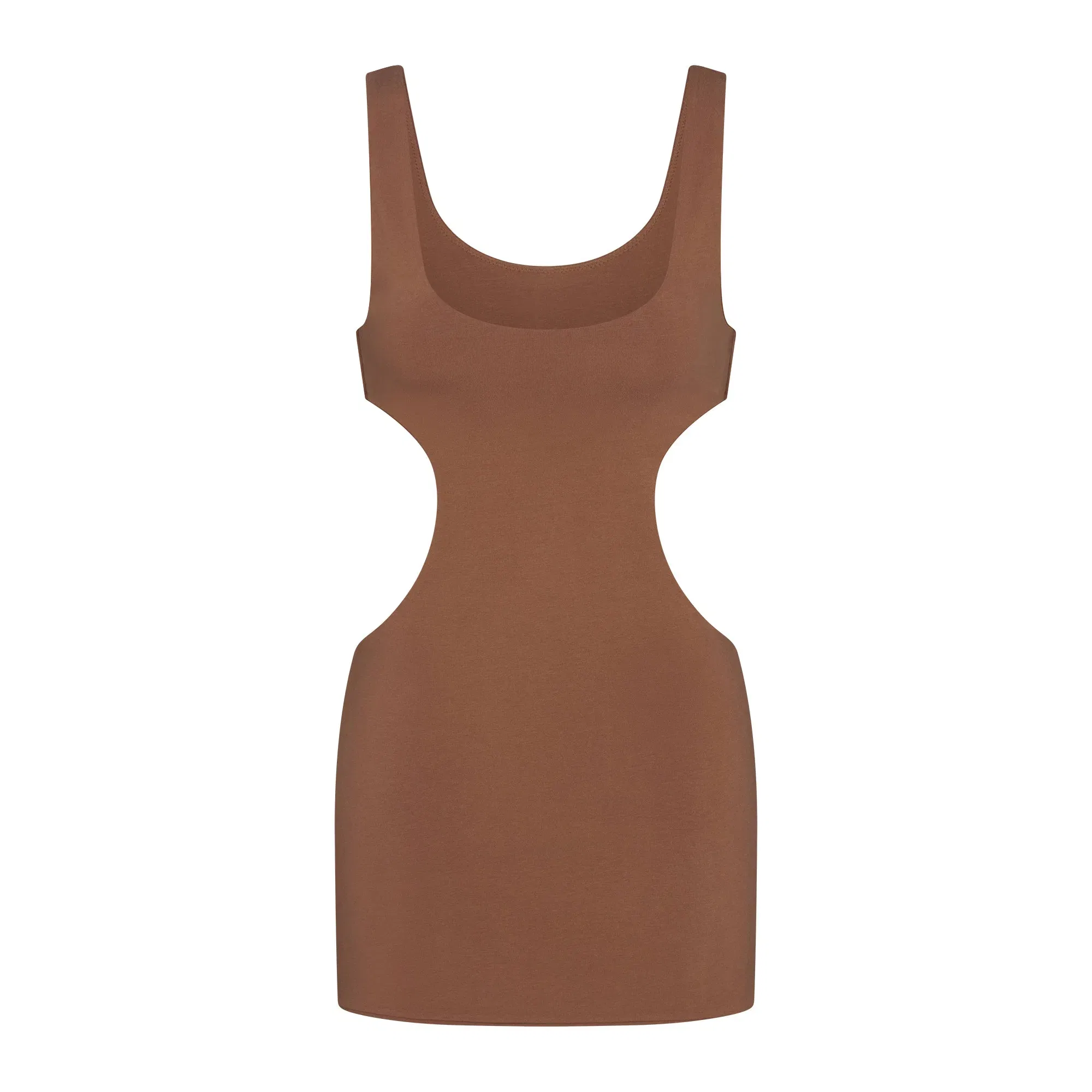 Cotton Jersey Cut Out Mini Dress