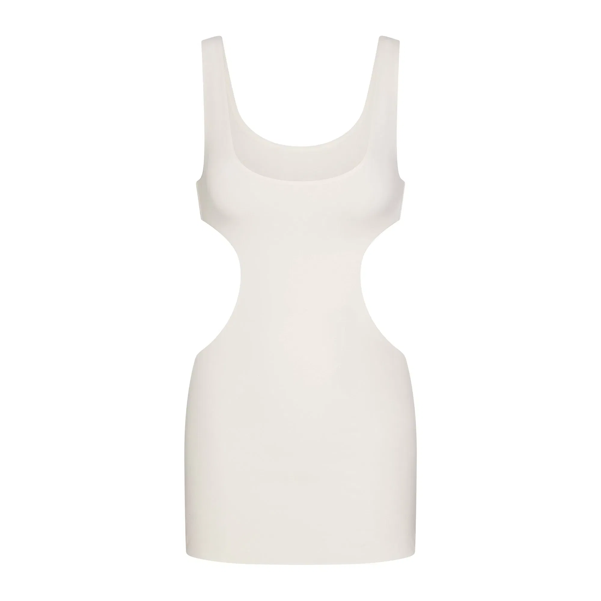 Cotton Jersey Cut Out Mini Dress