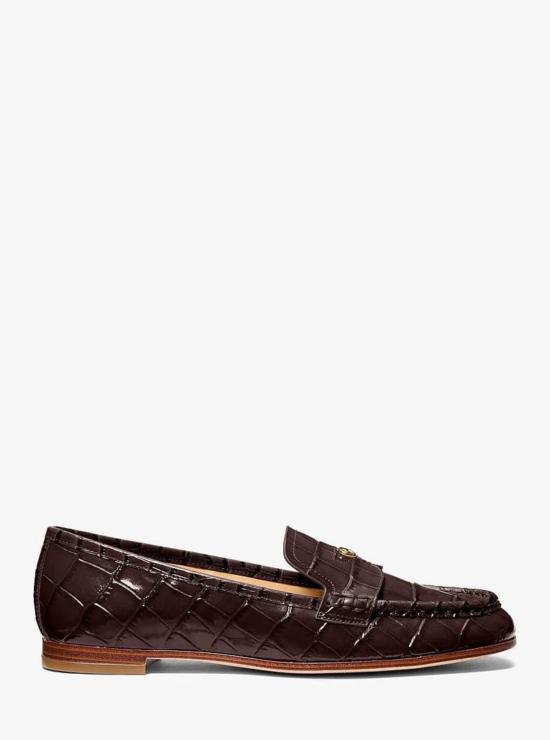 Jennings Crocodile Embossed Leather Loafer