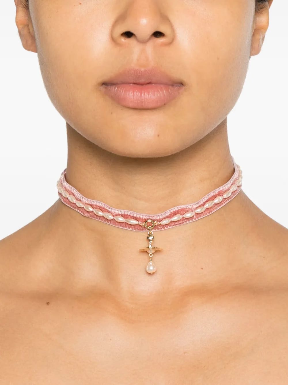 aleksa pearl choker necklaces