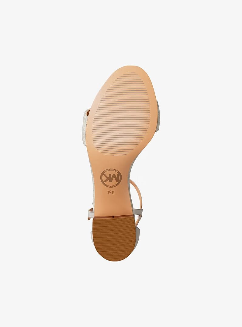 Hannah Signature Logo Block Heel Sandal