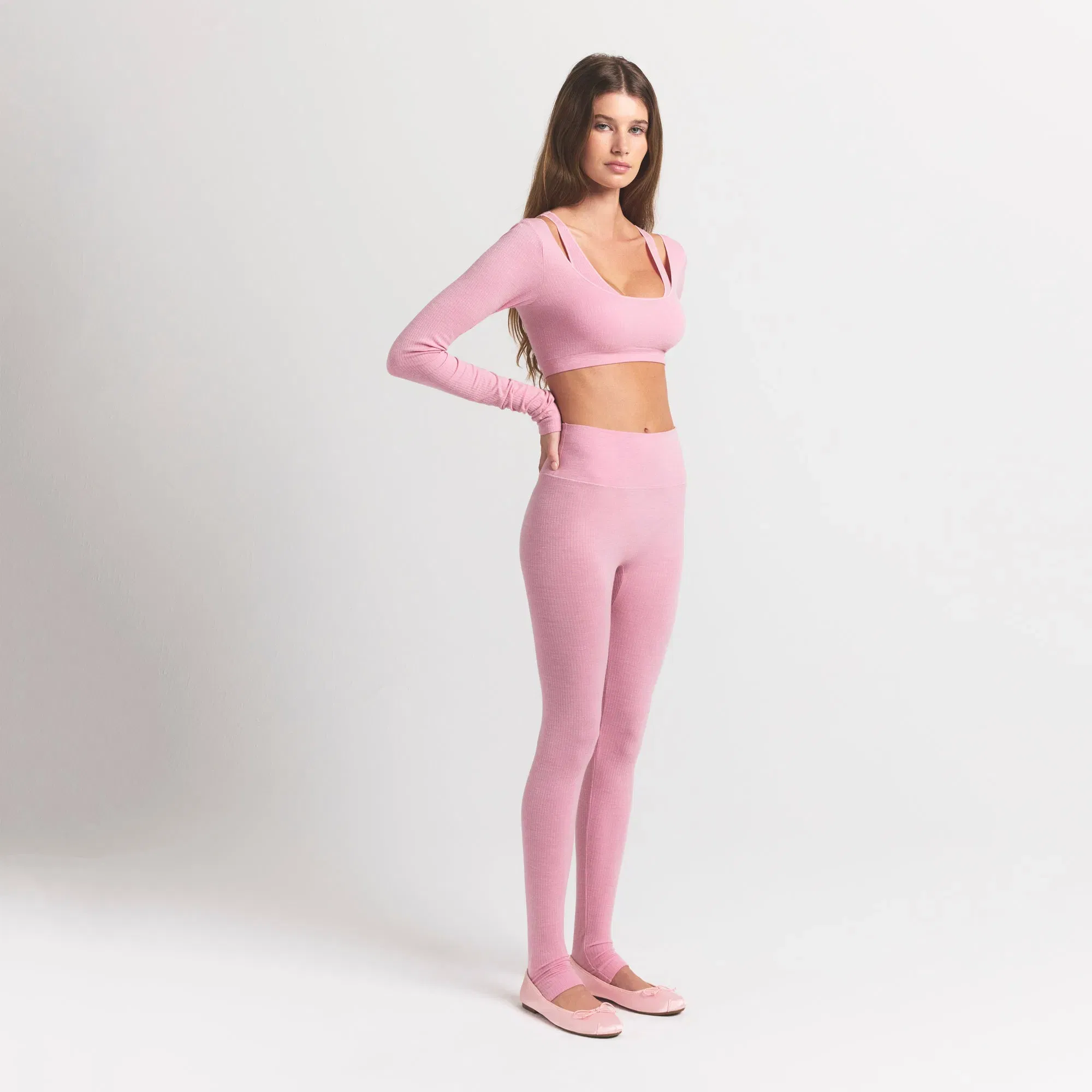 Wool Rib High-waisted Legging
