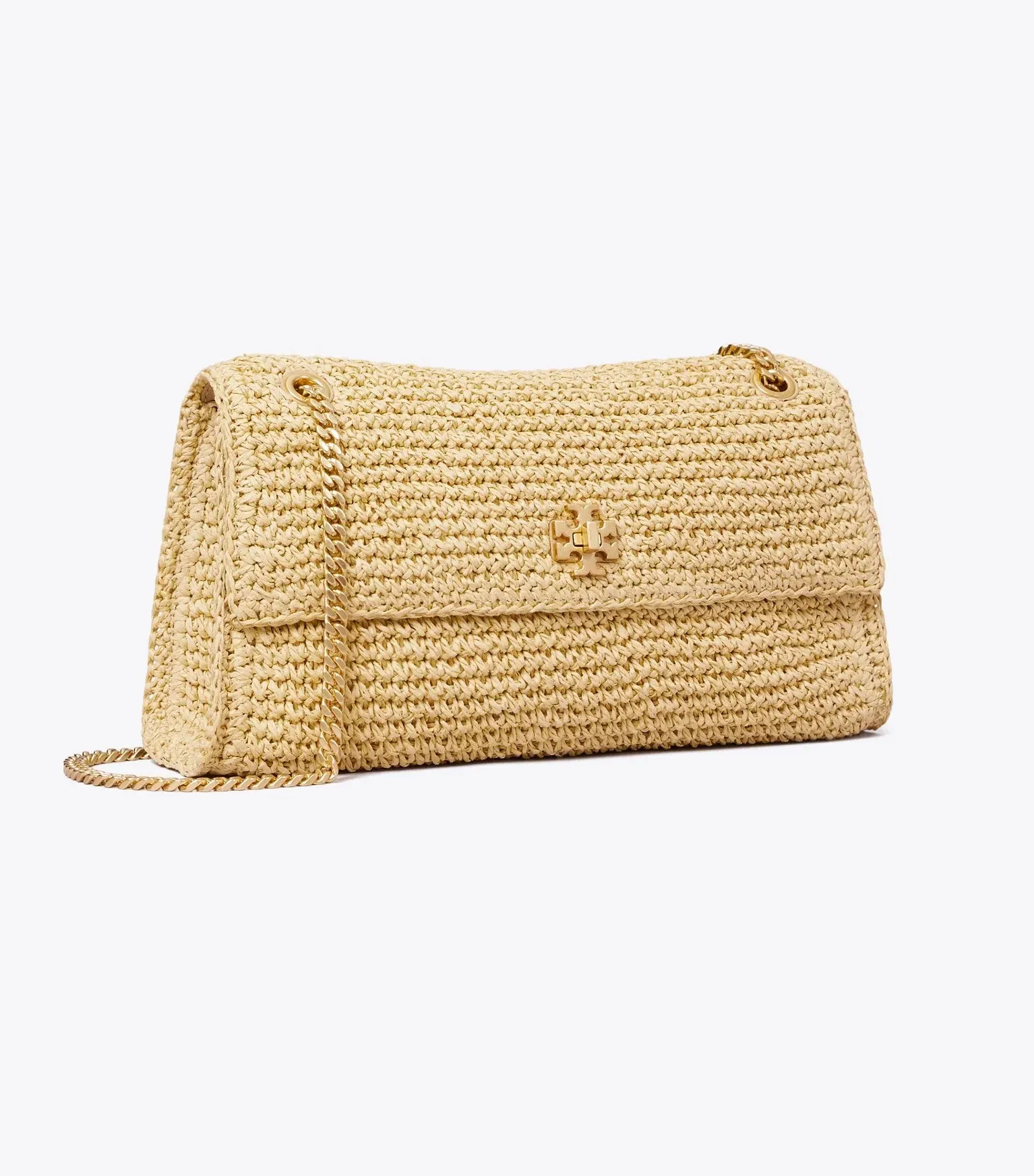 Kira Turnlock Woven Shoulder Bag