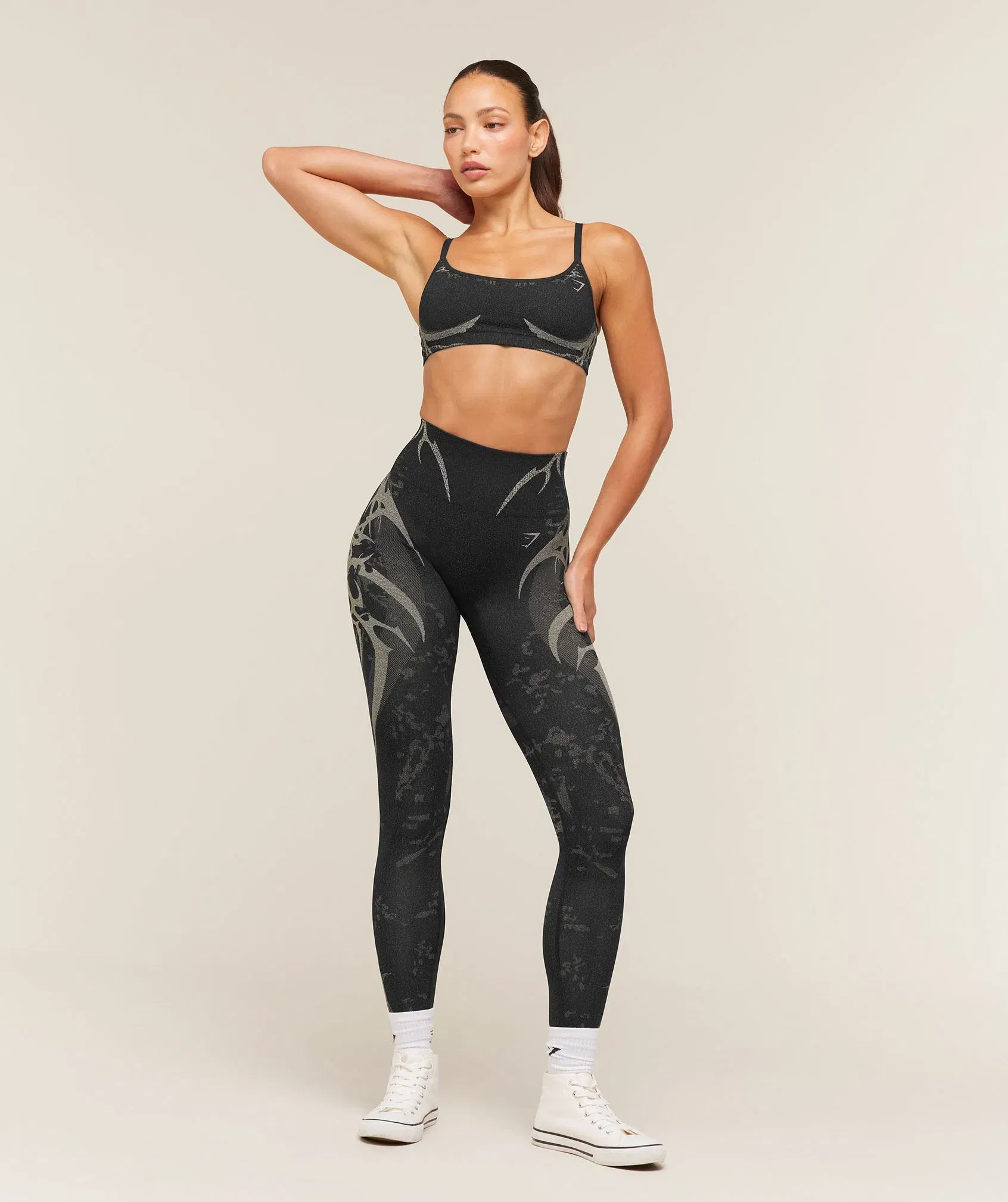 Gymshark Storm Seamless Leggings - Black/Tinted White