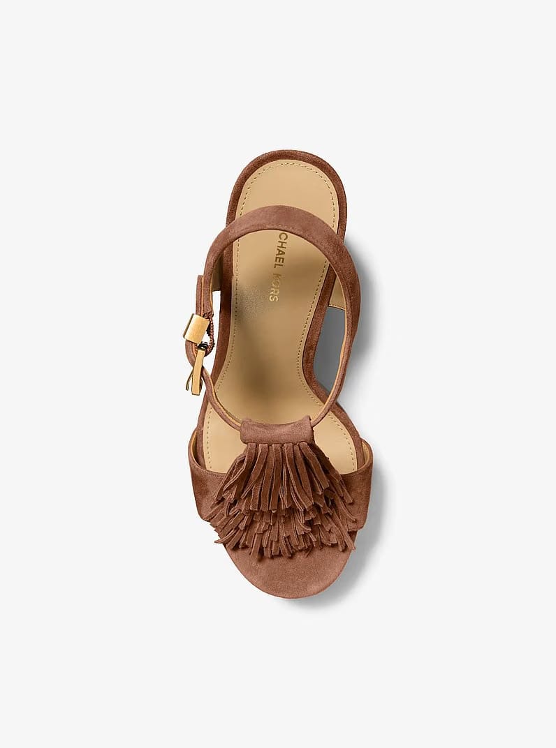 Indra Fringed Suede Platform Sandal