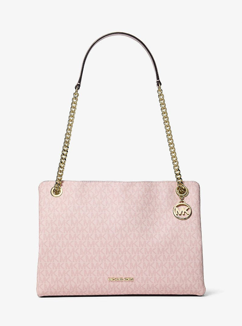 Christina Medium Signature Logo Messenger Bag