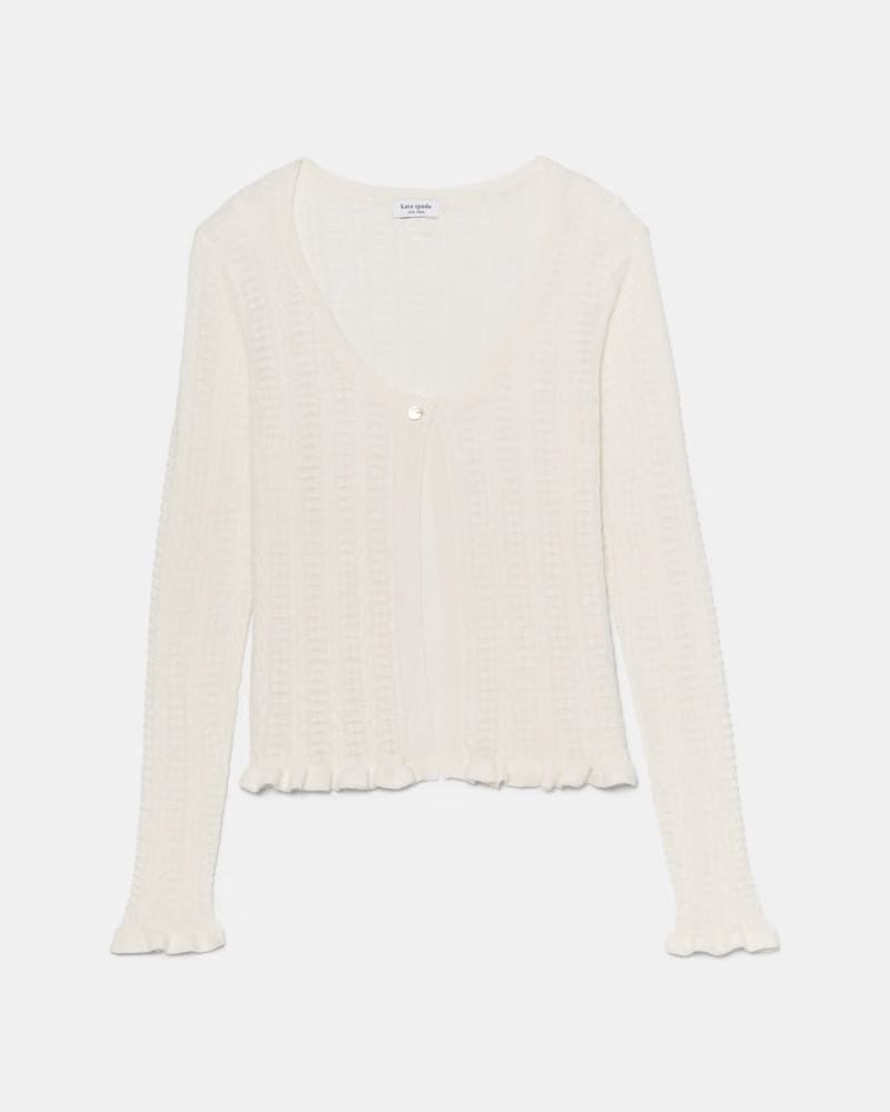 Pointelle Lace Knit Cardigan