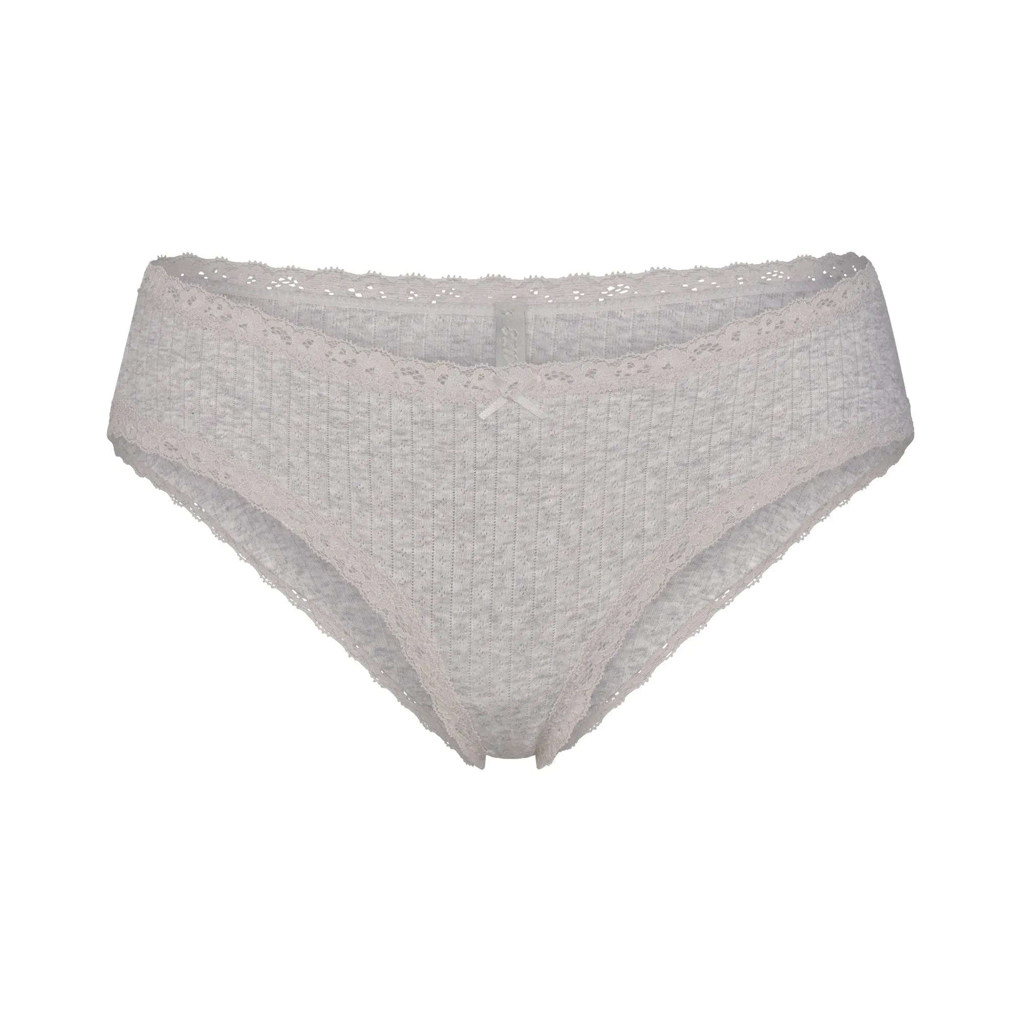 Lightweight Cotton Pointelle Lace Brief