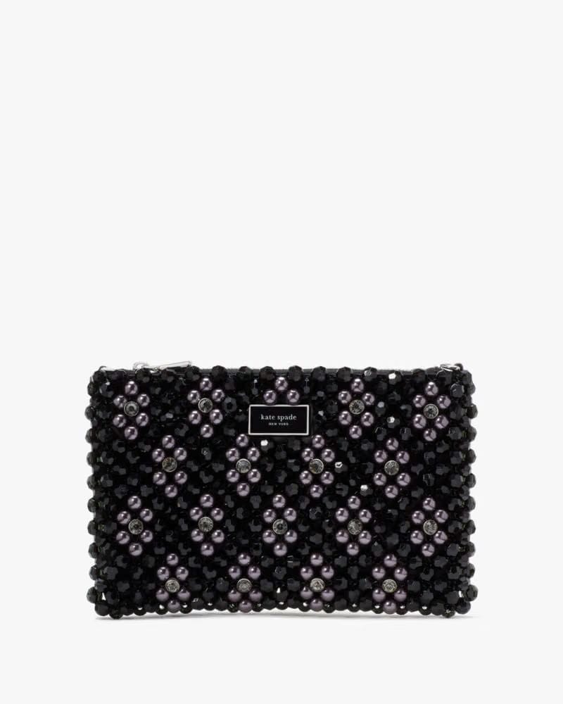 Purl Flower Beaded Mini Shoulder Bag