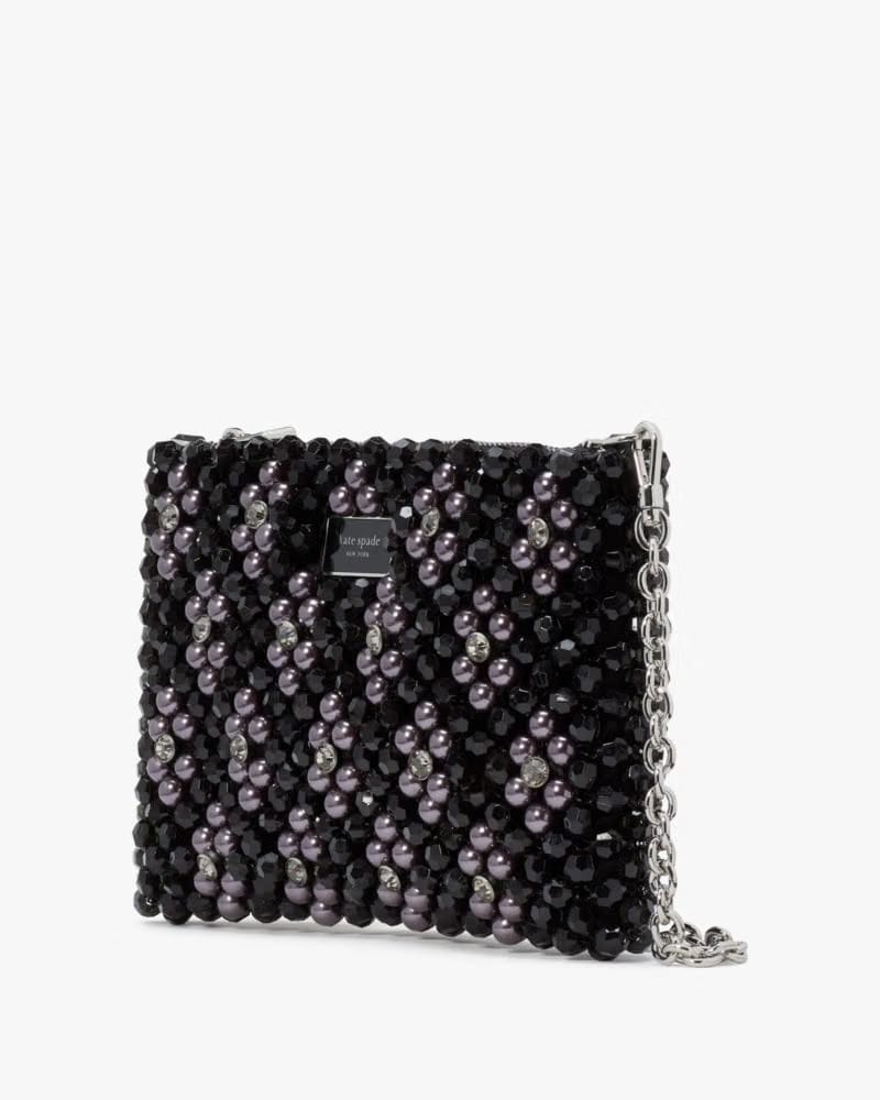 Purl Flower Beaded Mini Shoulder Bag