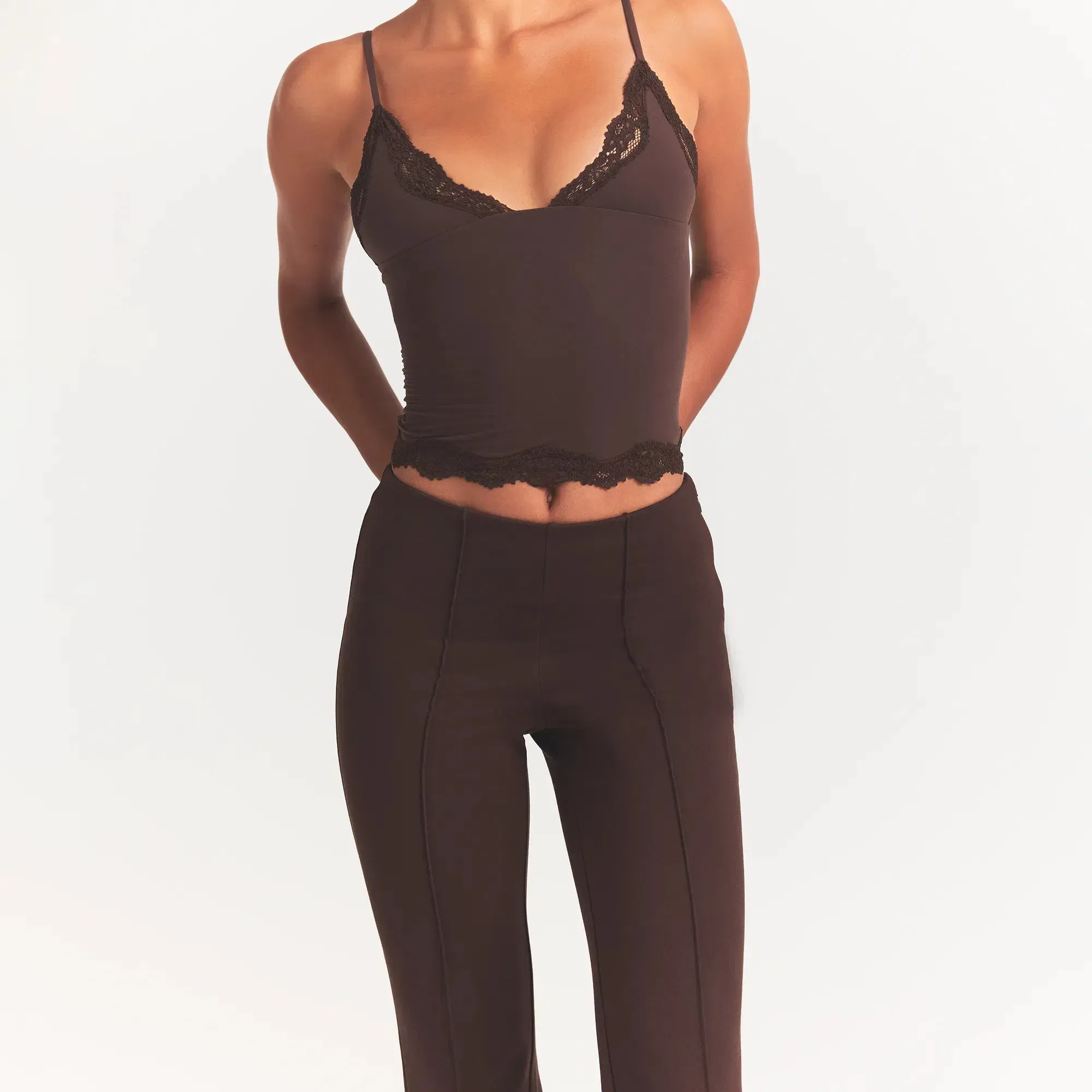 The Essential Collection High-waisted Pintuck Straight Pant