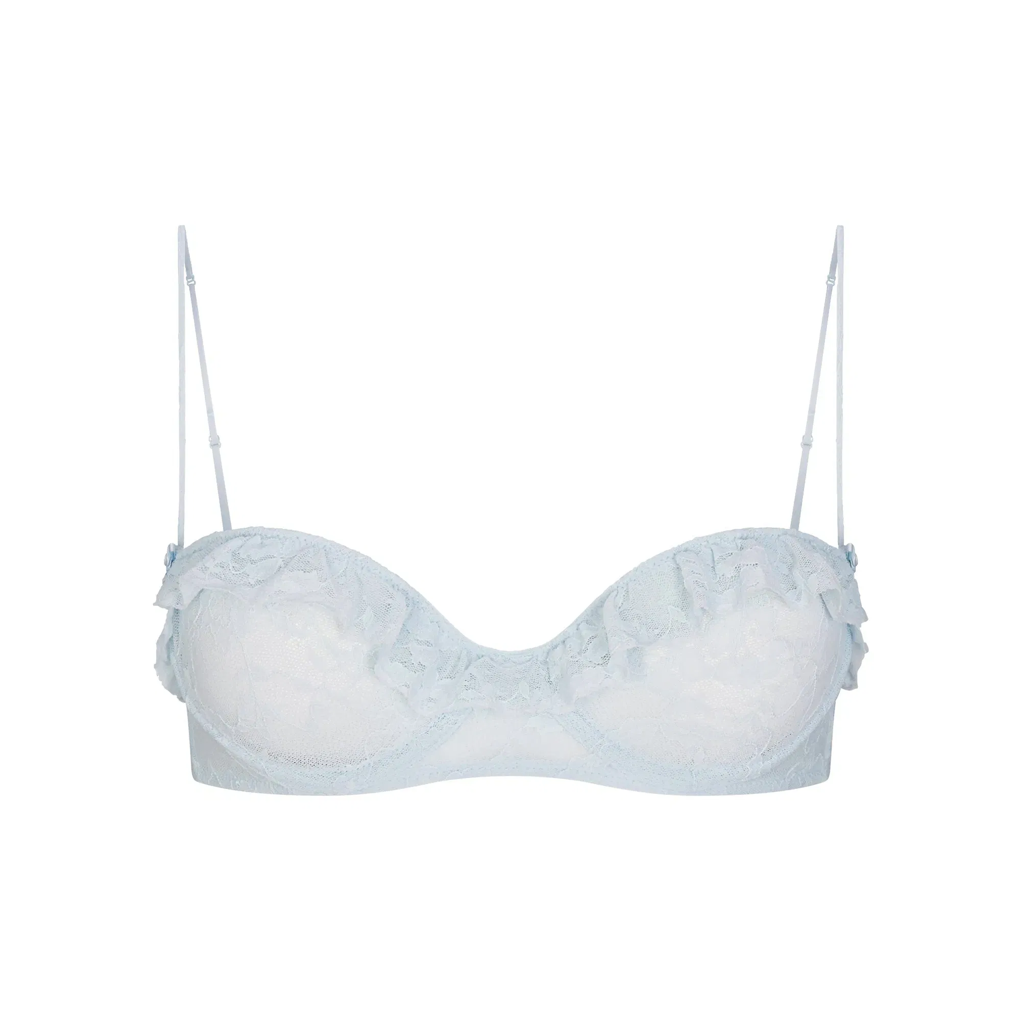 Stretch Lace Ruffle Unlined Bra